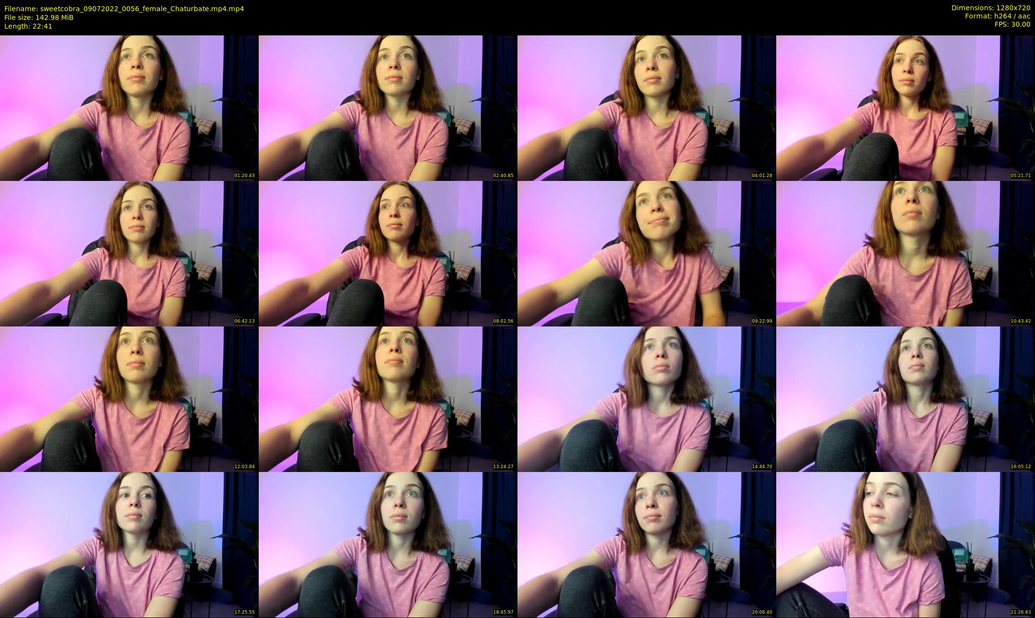 sweetcobra — 23 minute Chaturbate female cam show recording, 720p, Jul 9, 2022