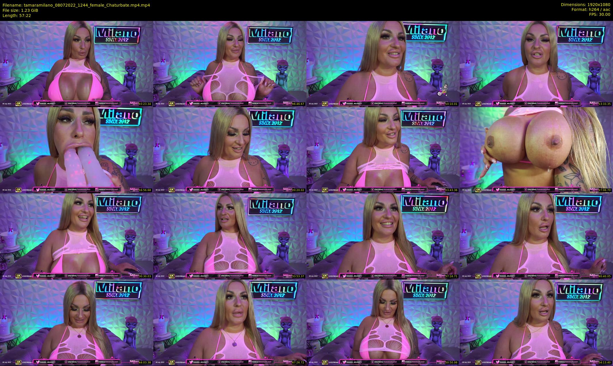 tamaramilano — 58 minute Chaturbate female cam show recording, 1080p, Jul 8, 2022