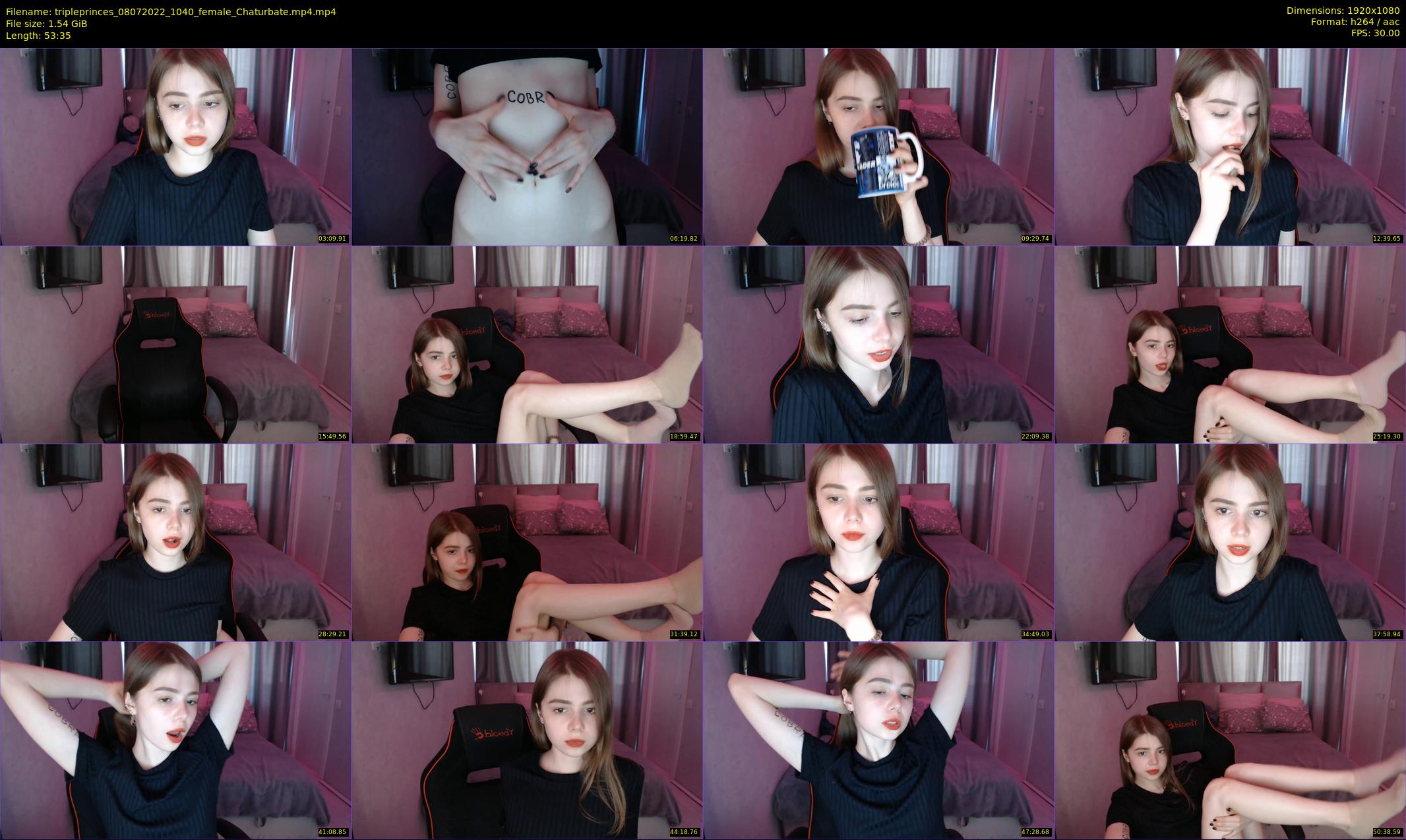 tripleprinces — 54 minute Chaturbate female cam show recording, 1080p, Jul 8, 2022