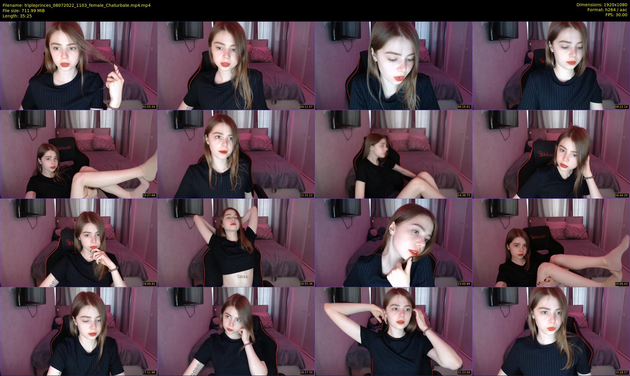 tripleprinces — 36 minute Chaturbate female cam show recording, 1080p, Jul 8, 2022