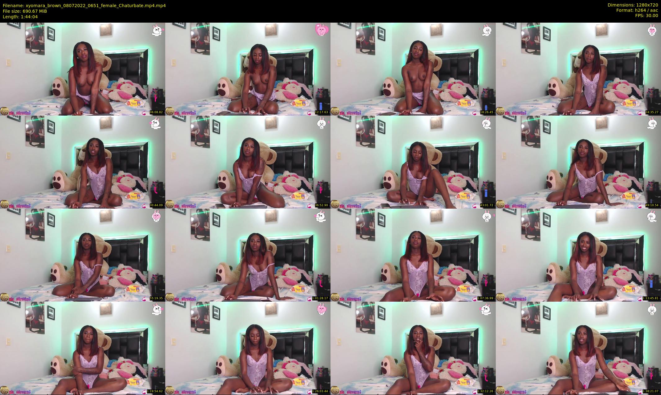 xyomara_brown — 105 minute Chaturbate female cam show recording, 720p, Jul 8, 2022