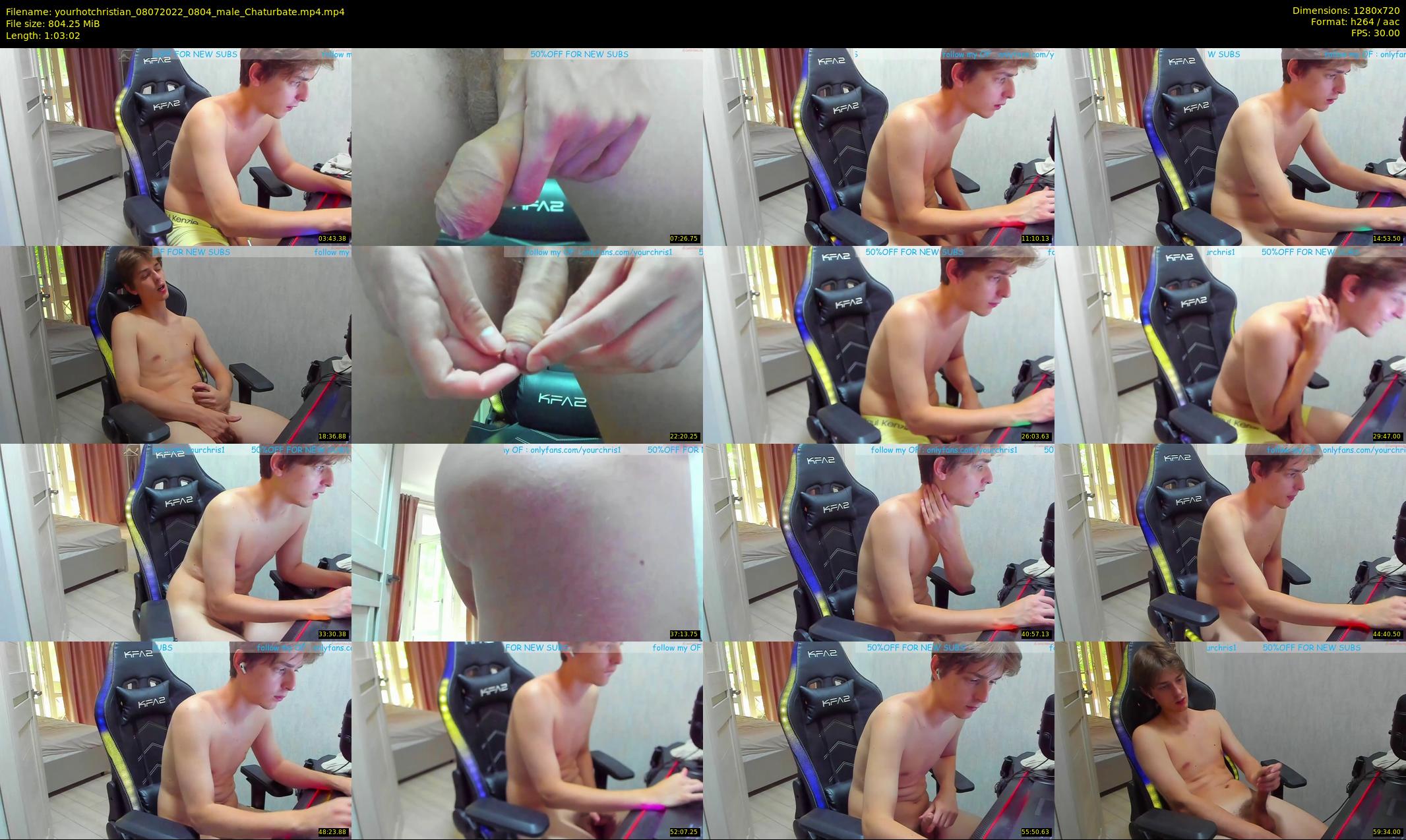 yourhotchristian — 64 minute Chaturbate male cam show recording, 720p, Jul 8, 2022