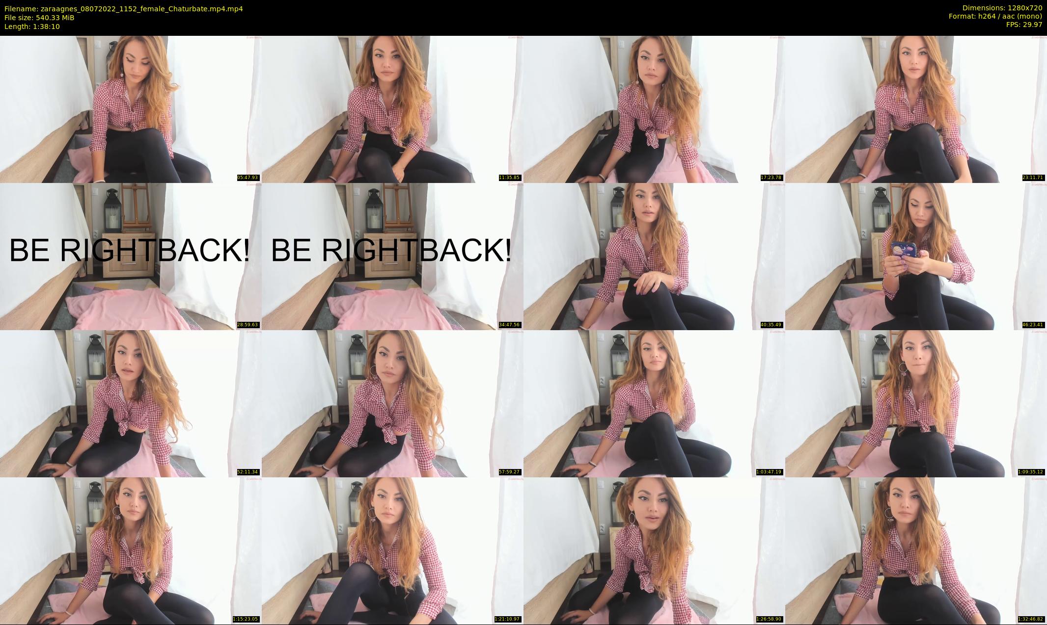zaraagnes — 99 minute Chaturbate female cam show recording, 720p, Jul 8, 2022