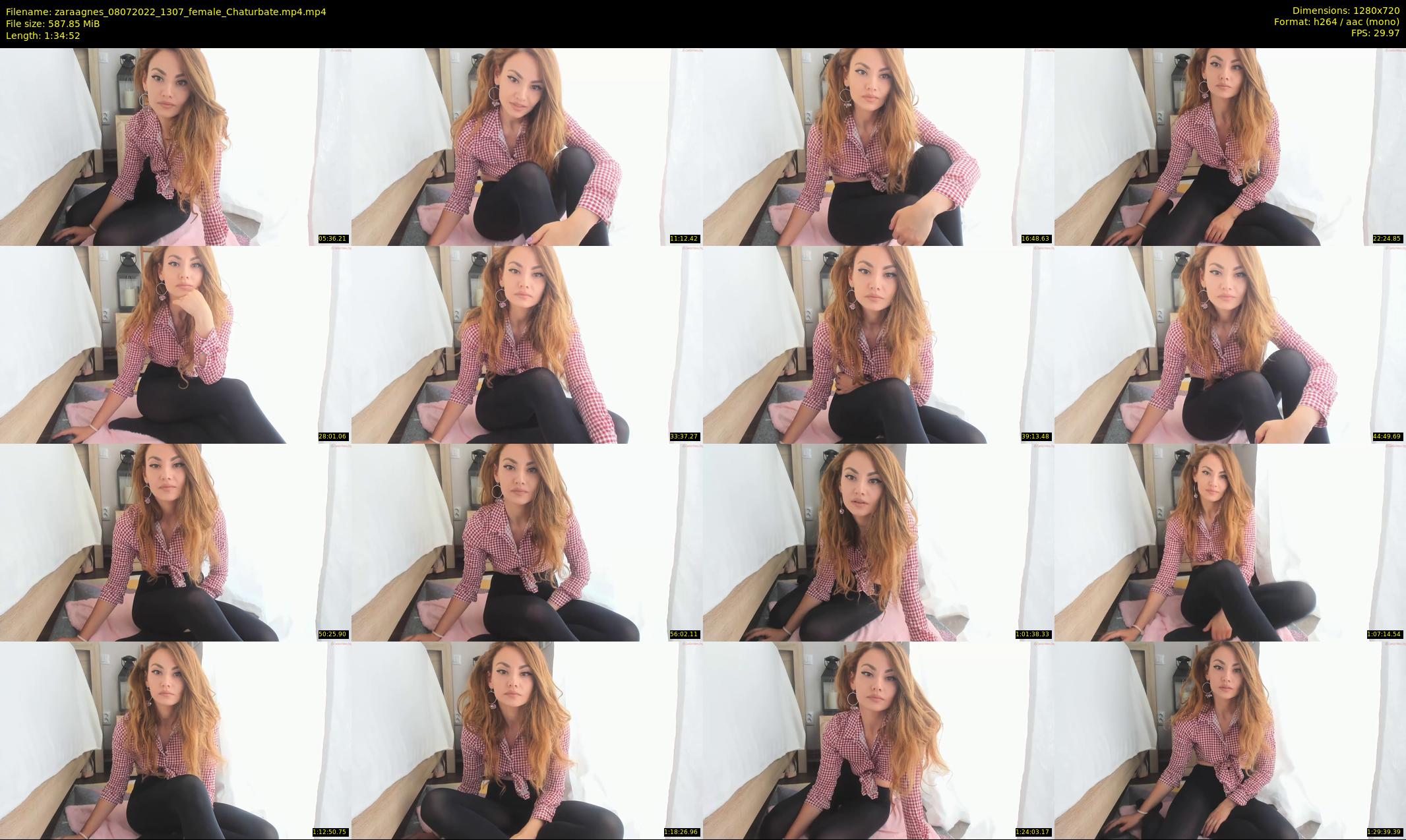 zaraagnes — 95 minute Chaturbate female cam show recording, 720p, Jul 8, 2022