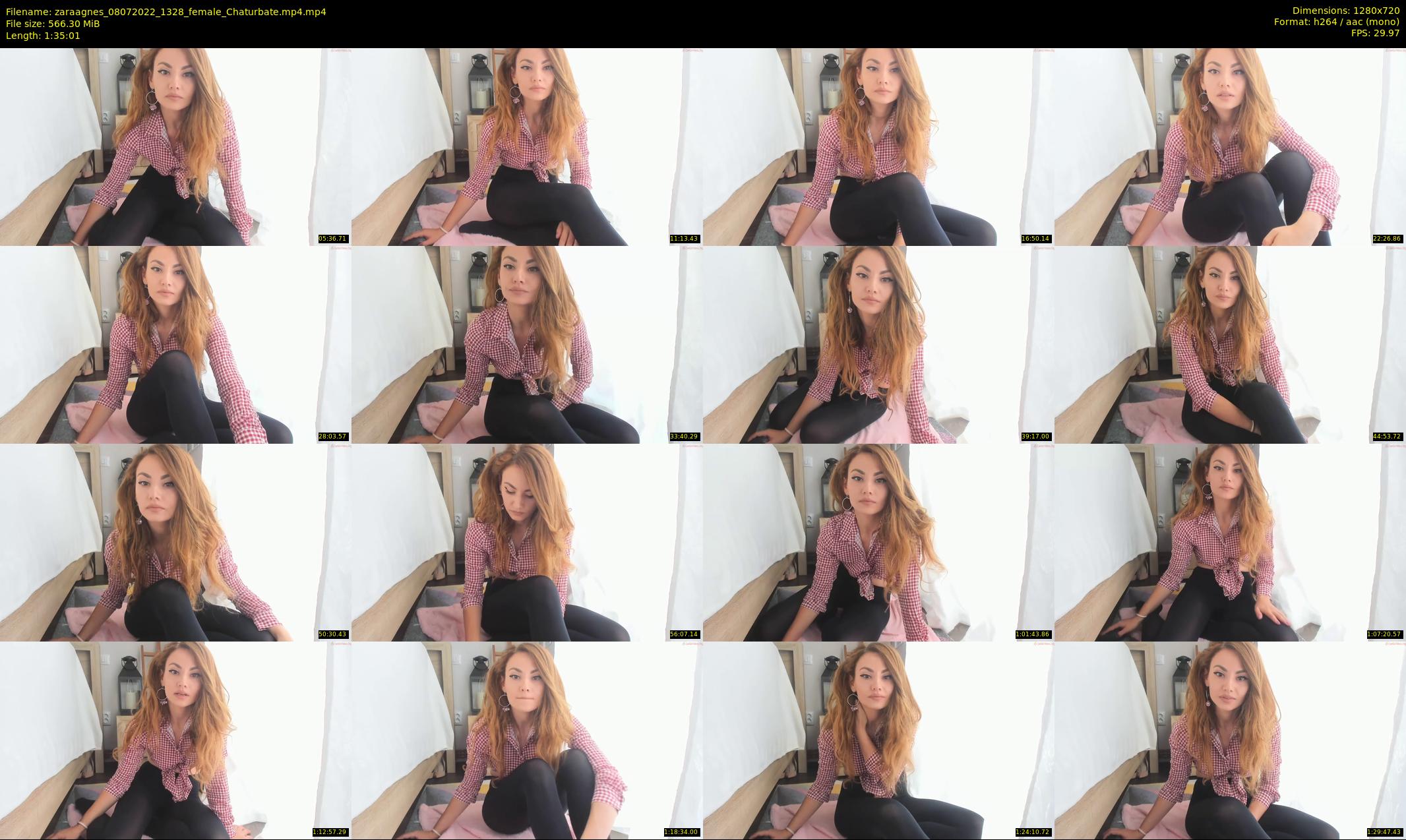 zaraagnes — 96 minute Chaturbate female cam show recording, 720p, Jul 8, 2022