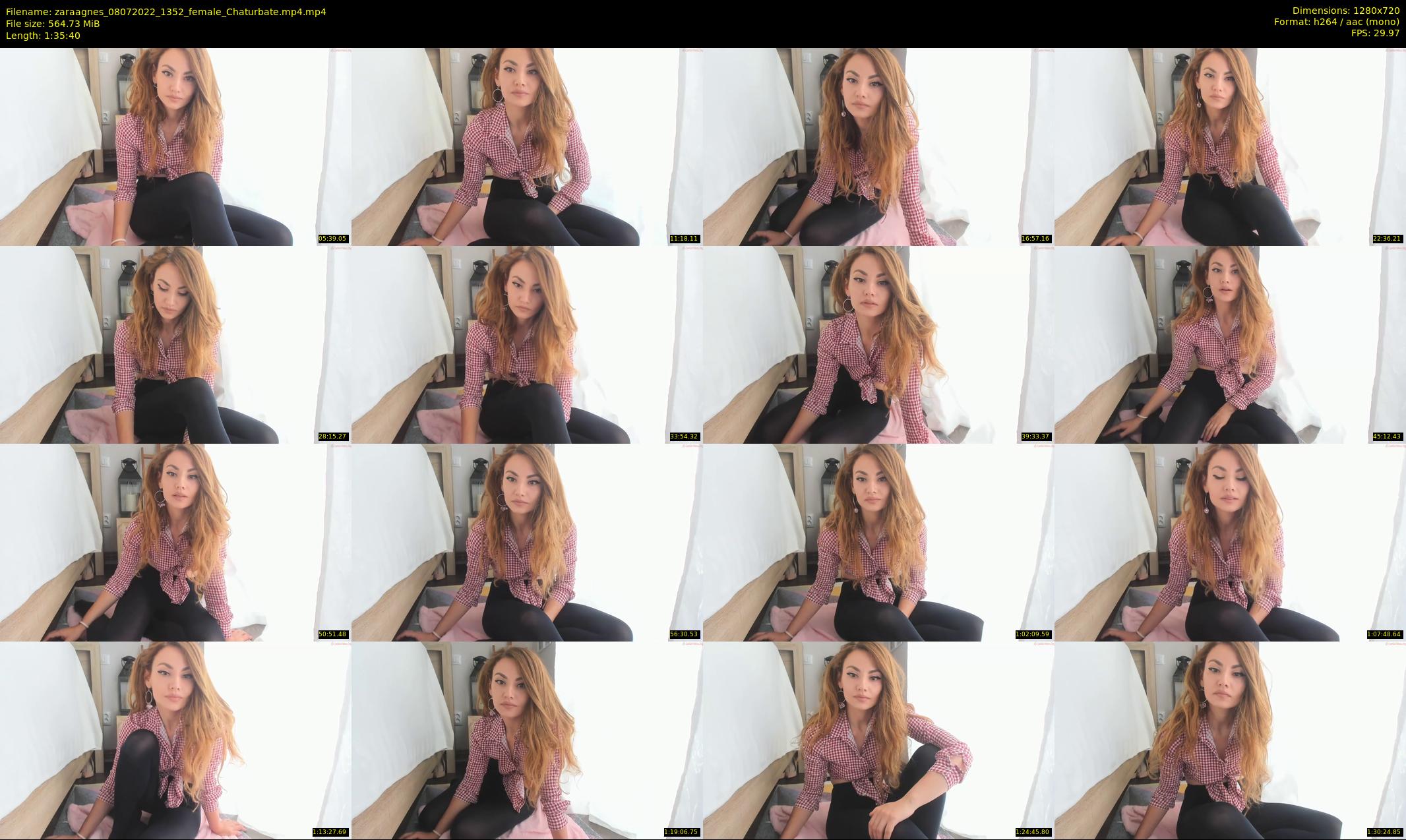 zaraagnes — 96 minute Chaturbate female cam show recording, 720p, Jul 8, 2022
