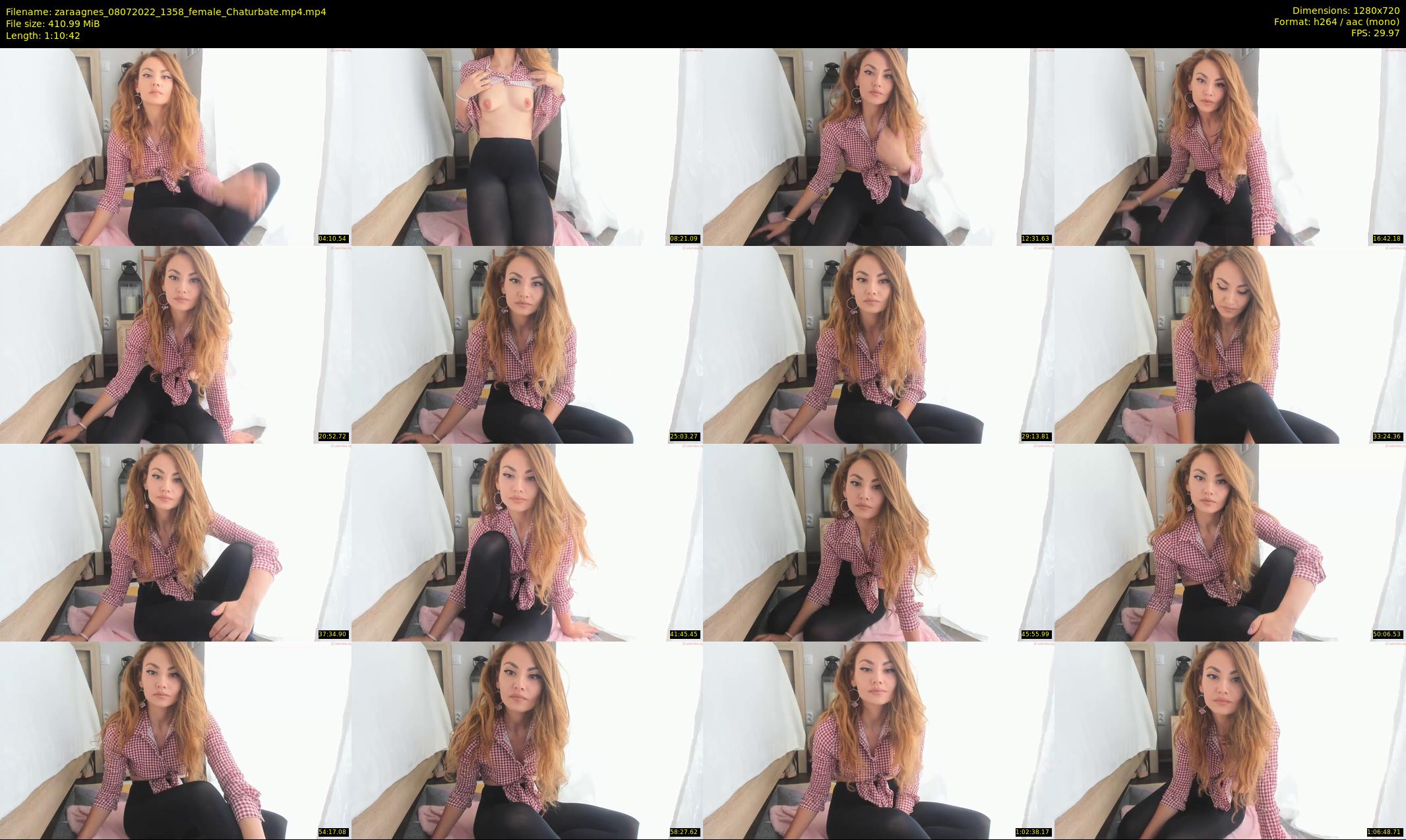 zaraagnes — 71 minute Chaturbate female cam show recording, 720p, Jul 8, 2022