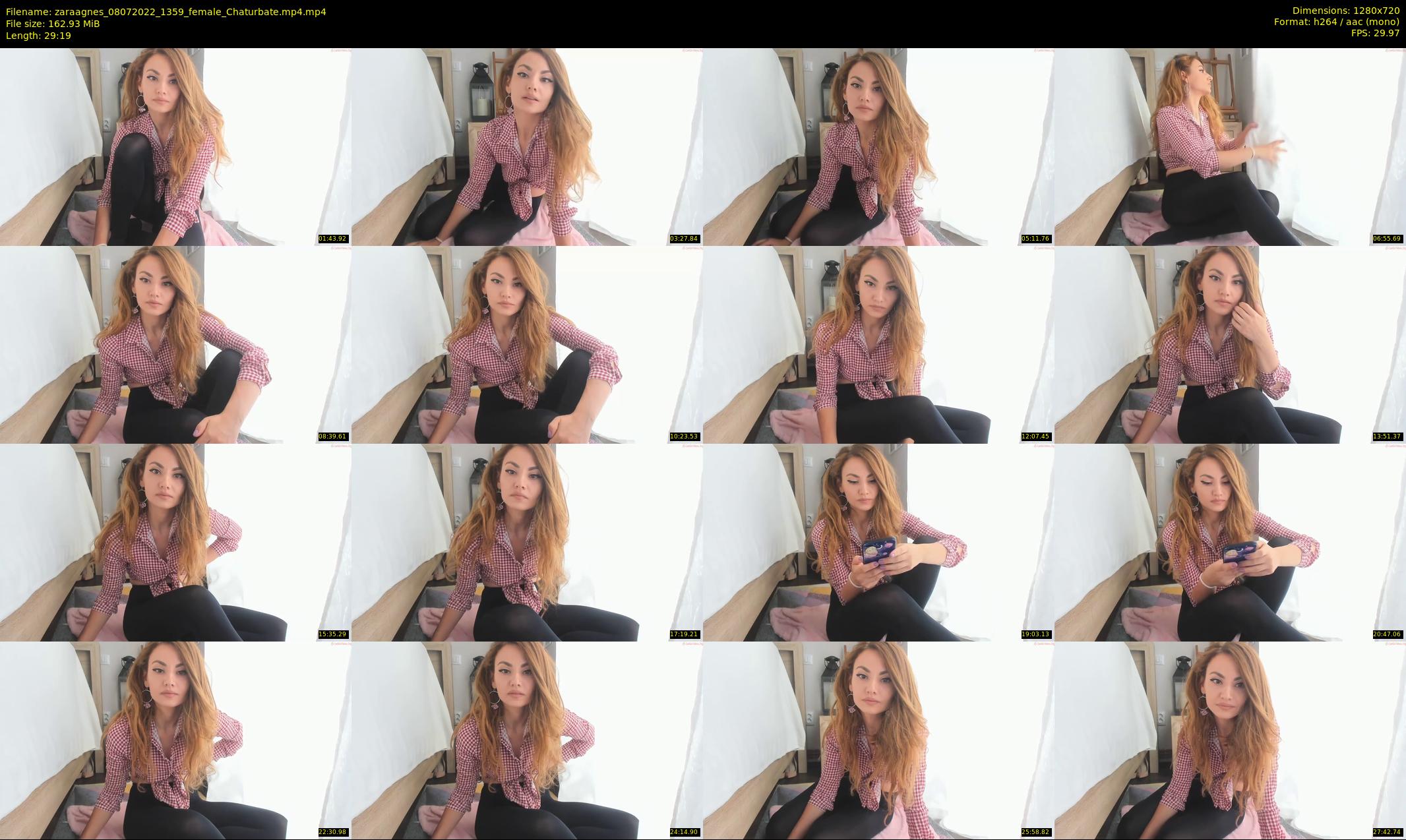 zaraagnes — 30 minute Chaturbate female cam show recording, 720p, Jul 8, 2022
