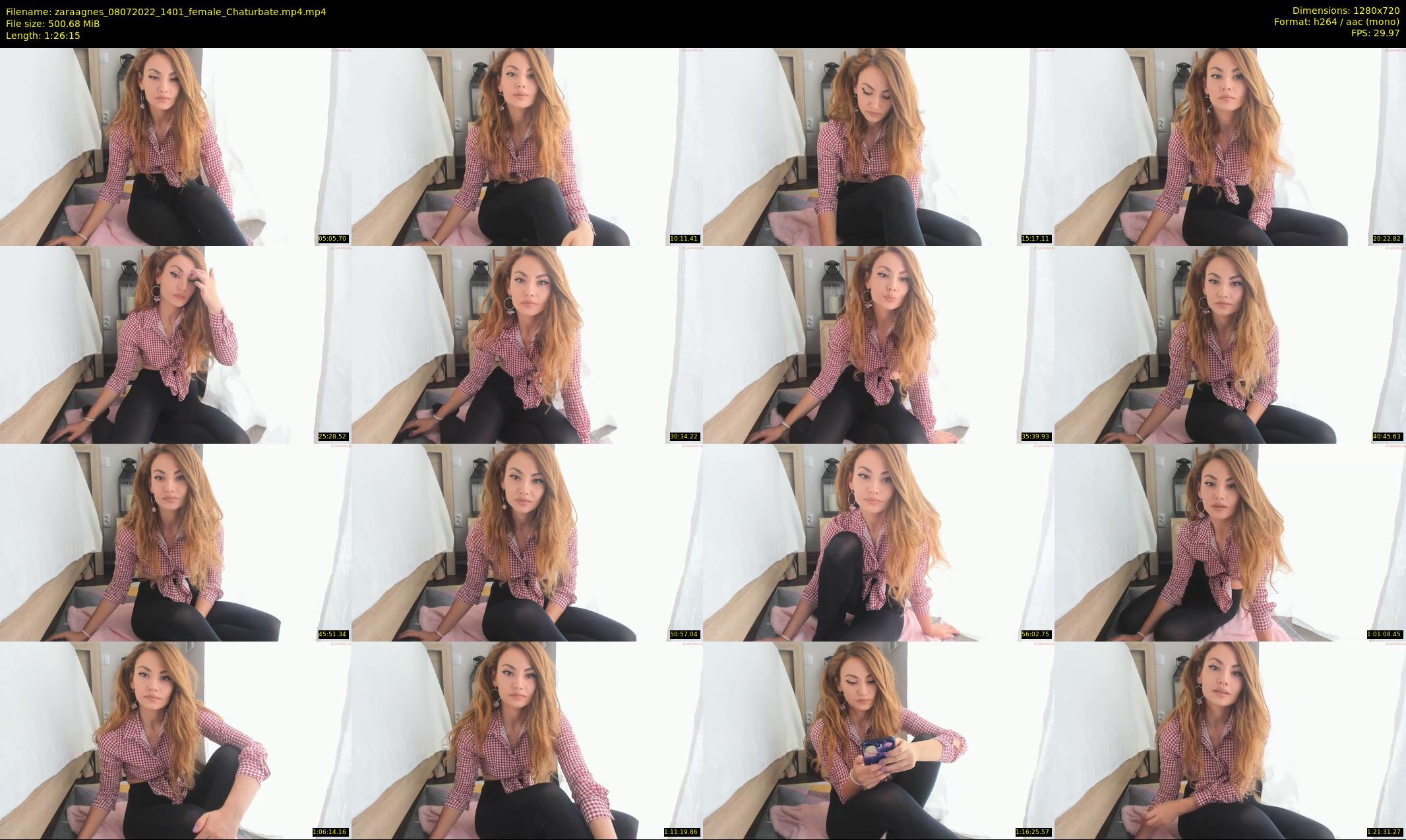 zaraagnes — 87 minute Chaturbate female cam show recording, 720p, Jul 8, 2022