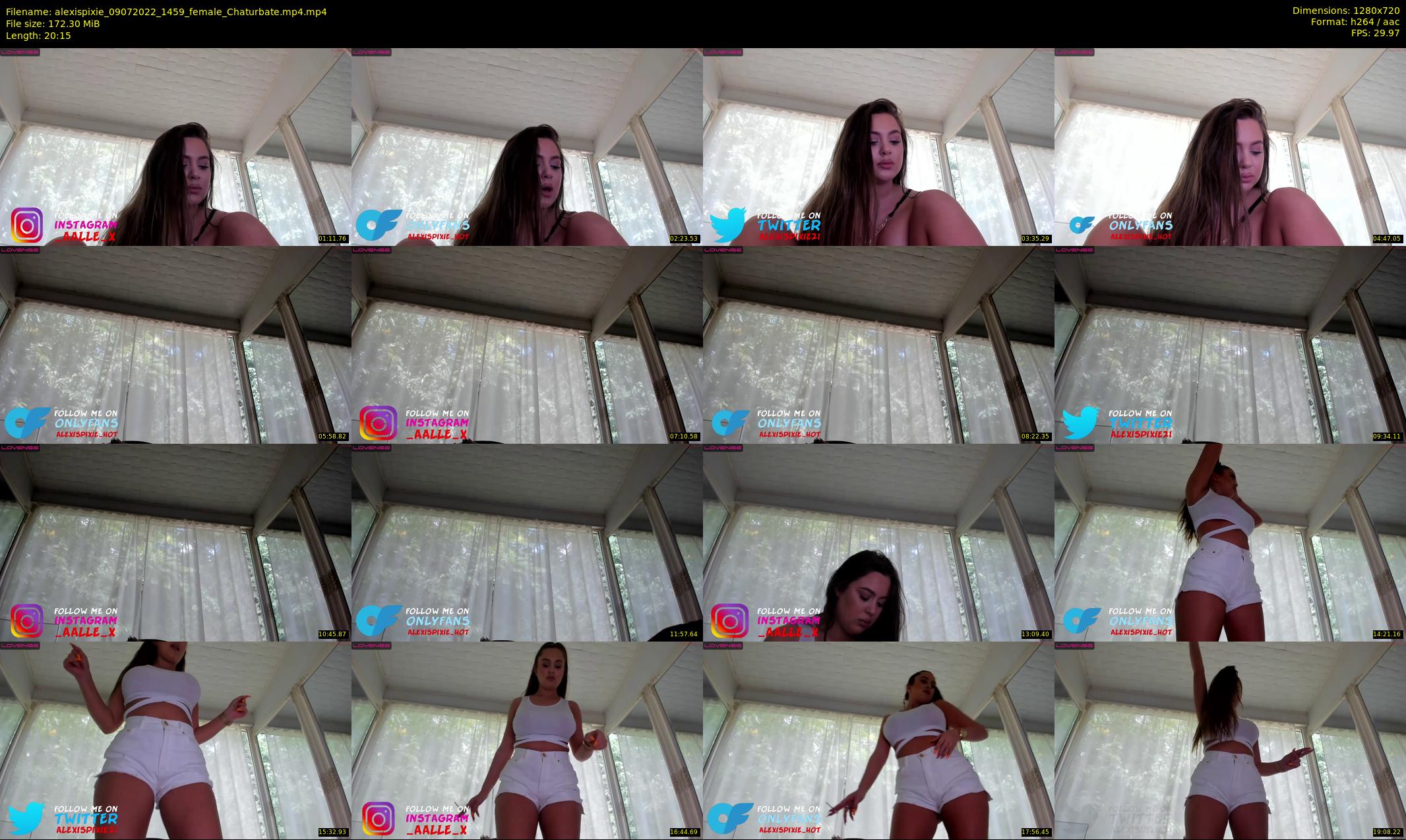 alexispixie — 21 minute Chaturbate female cam show recording, 720p, Jul 9, 2022