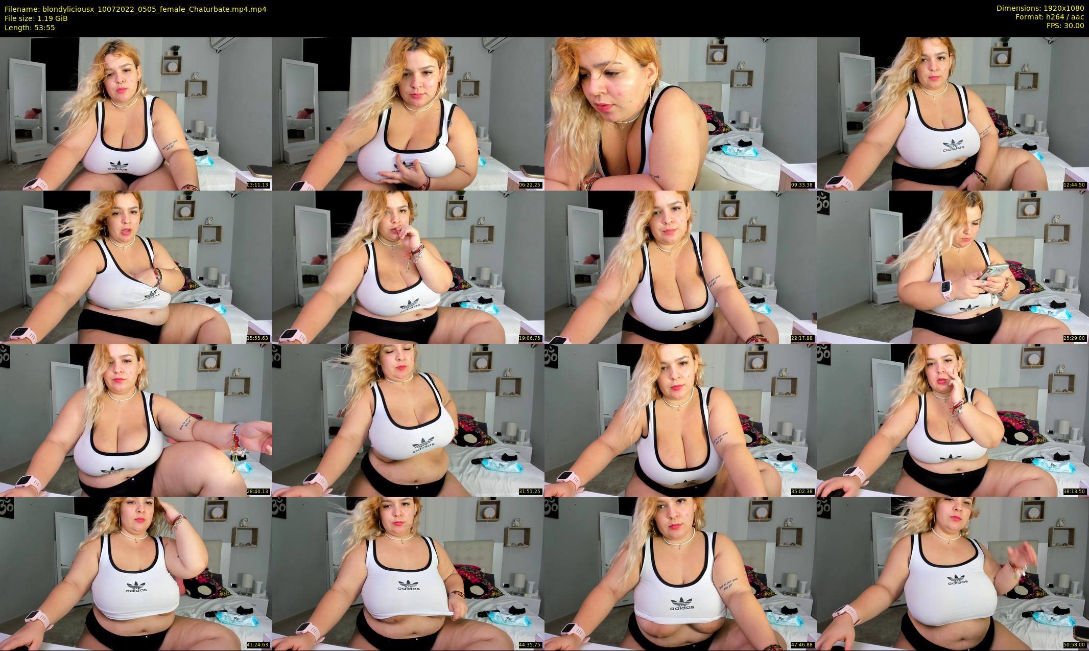 blondyliciousx — 54 minute Chaturbate female cam show recording, 1080p, Jul 10, 2022
