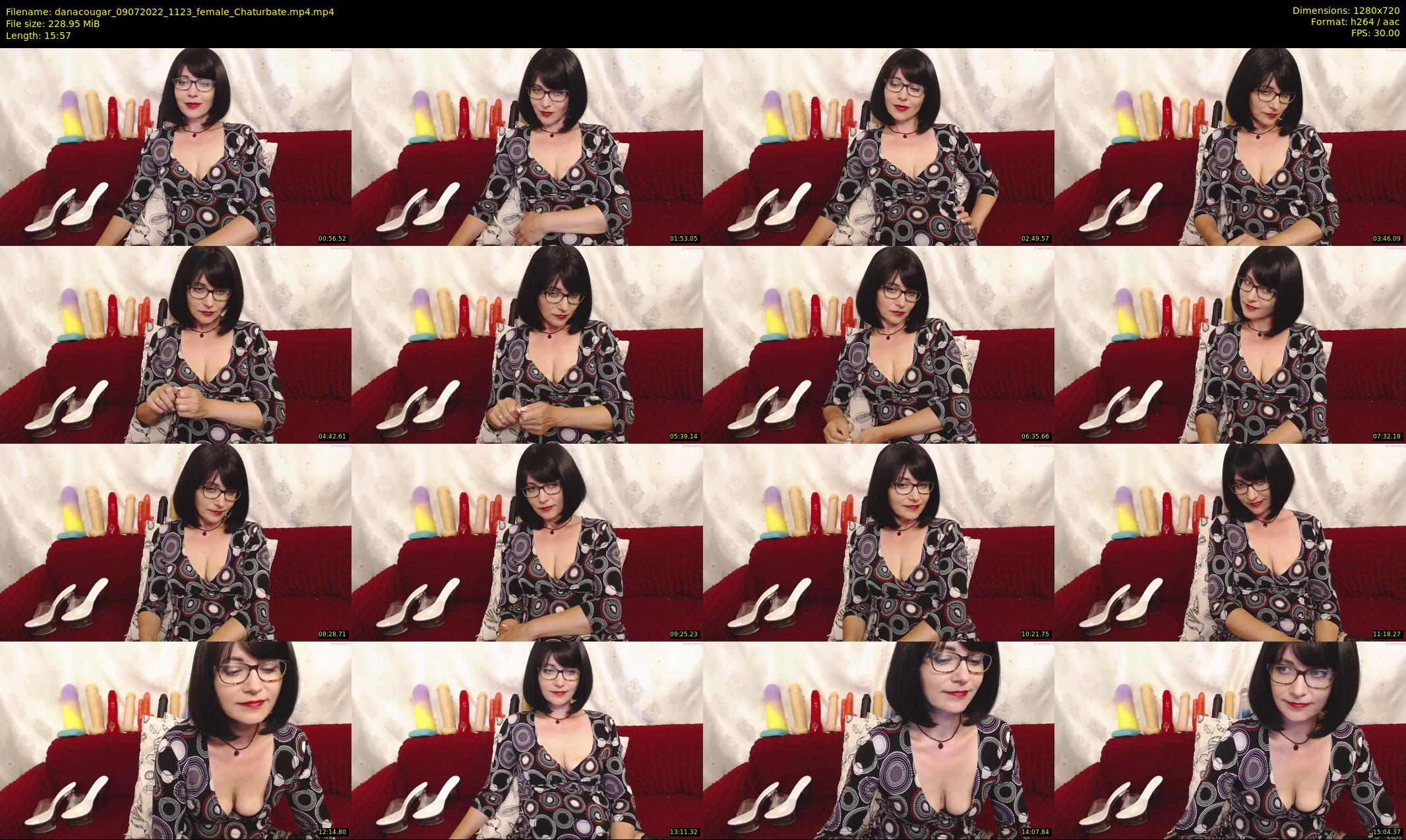 danacougar — 16 minute Chaturbate female cam show recording, 720p, Jul 9, 2022