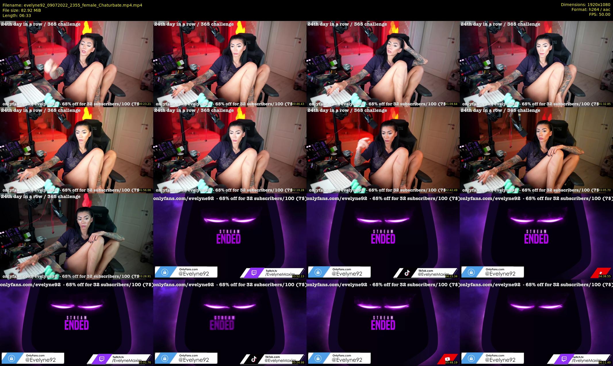 evelyne92 — 7 minute Chaturbate female cam show recording, 1080p, Jul 9, 2022
