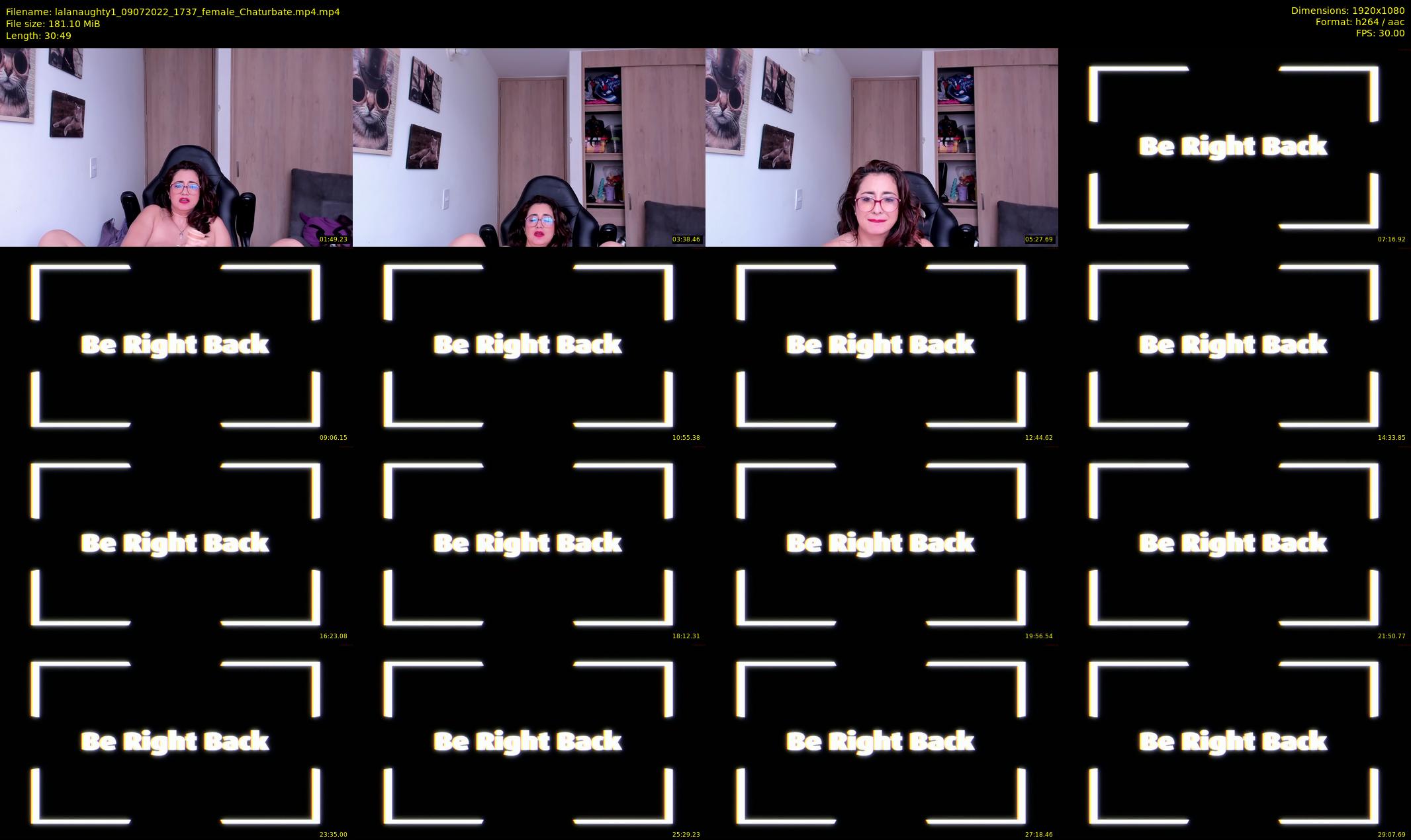 lalanaughty1 — 31 minute Chaturbate female cam show recording, 1080p, Jul 9, 2022