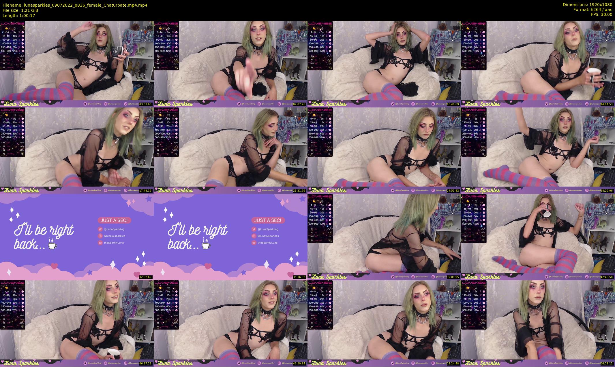 lunasparkles — 61 minute Chaturbate female cam show recording, 1080p, Jul 9, 2022