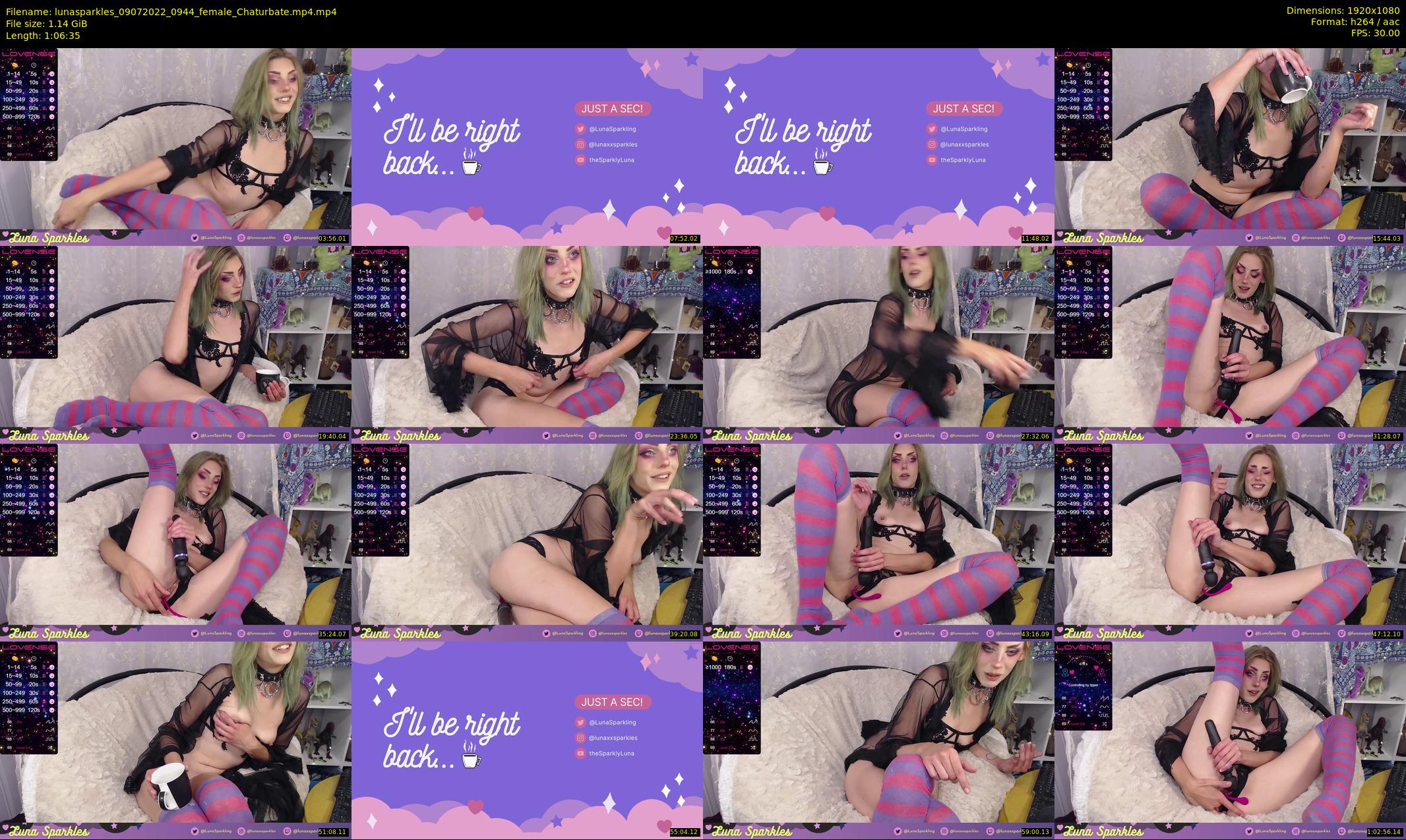 lunasparkles — 67 minute Chaturbate female cam show recording, 1080p, Jul 9, 2022