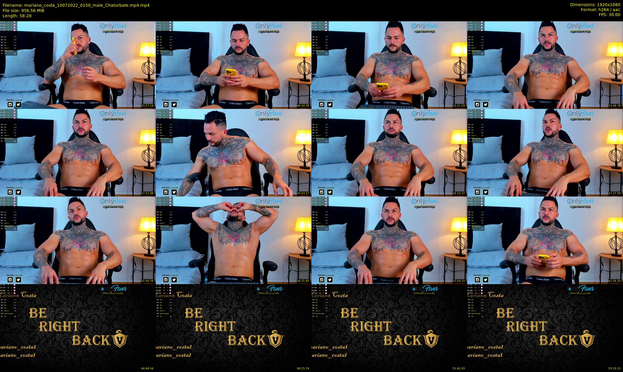 mariano_costa — 59 minute Chaturbate male cam show recording, 1080p, Jul 10, 2022