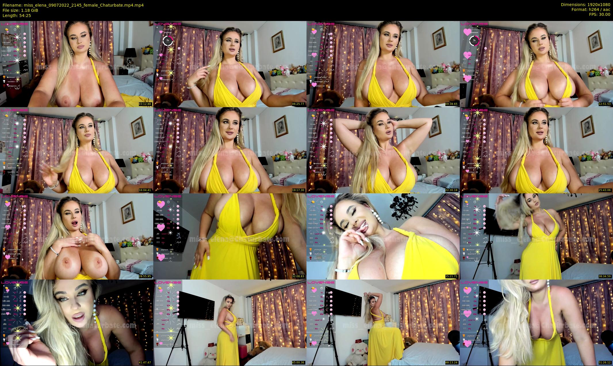 miss_elena — 55 minute Chaturbate female cam show recording, 1080p, Jul 9, 2022