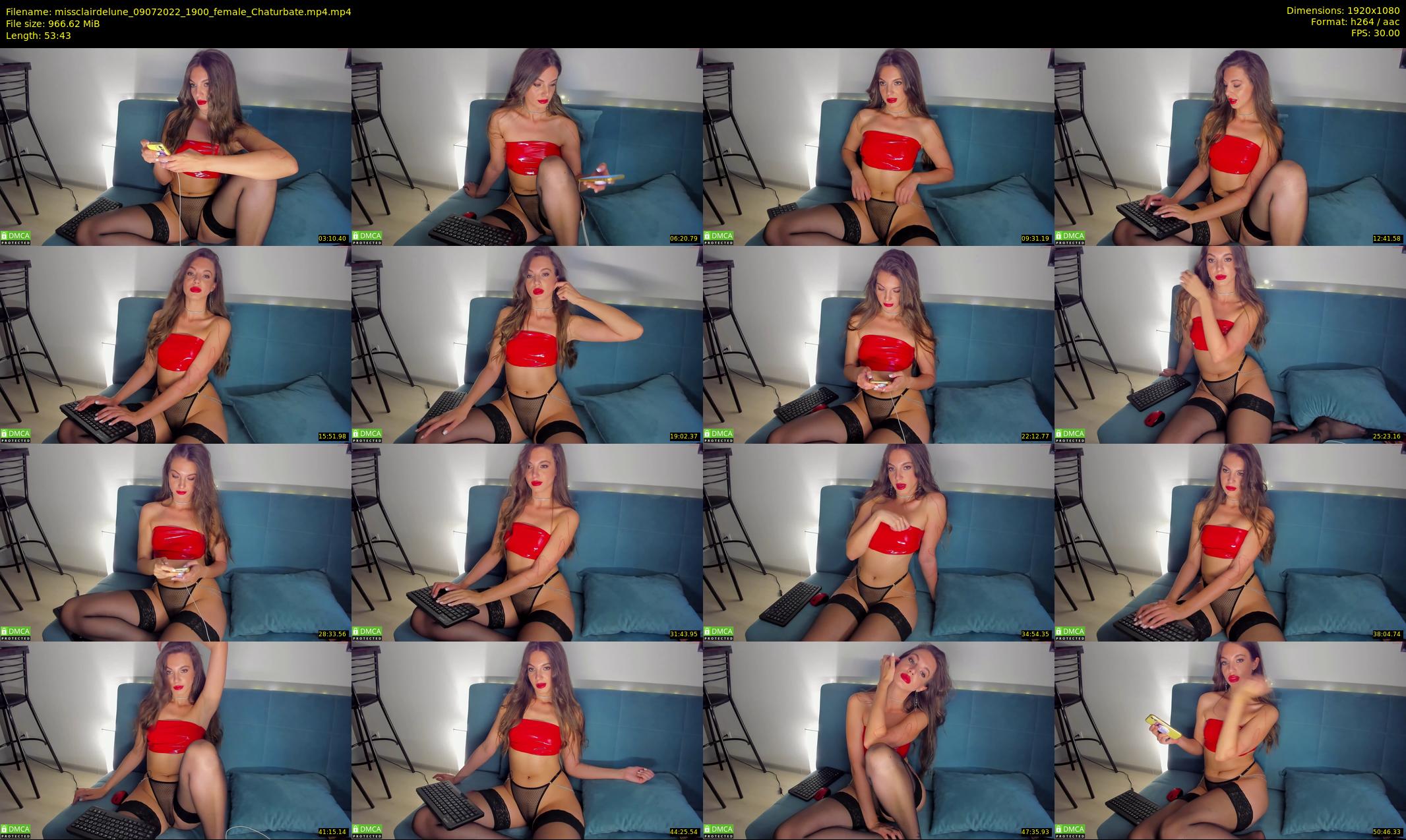 missclairdelune — 54 minute Chaturbate female cam show recording, 1080p, Jul 9, 2022