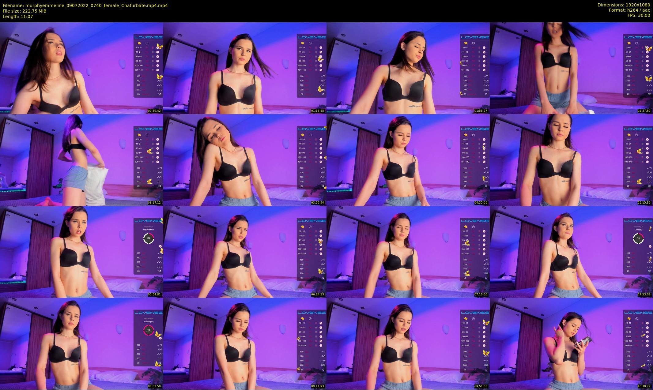 murphyemmeline — 12 minute Chaturbate female cam show recording, 1080p, Jul 9, 2022