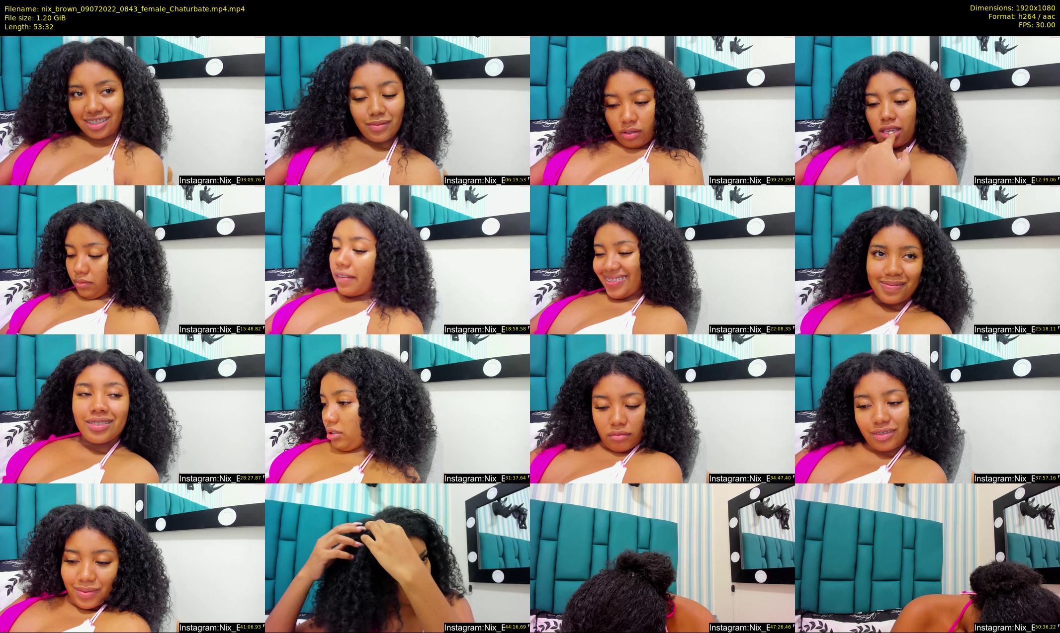 nix_brown — 54 minute Chaturbate female cam show recording, 1080p, Jul 9, 2022