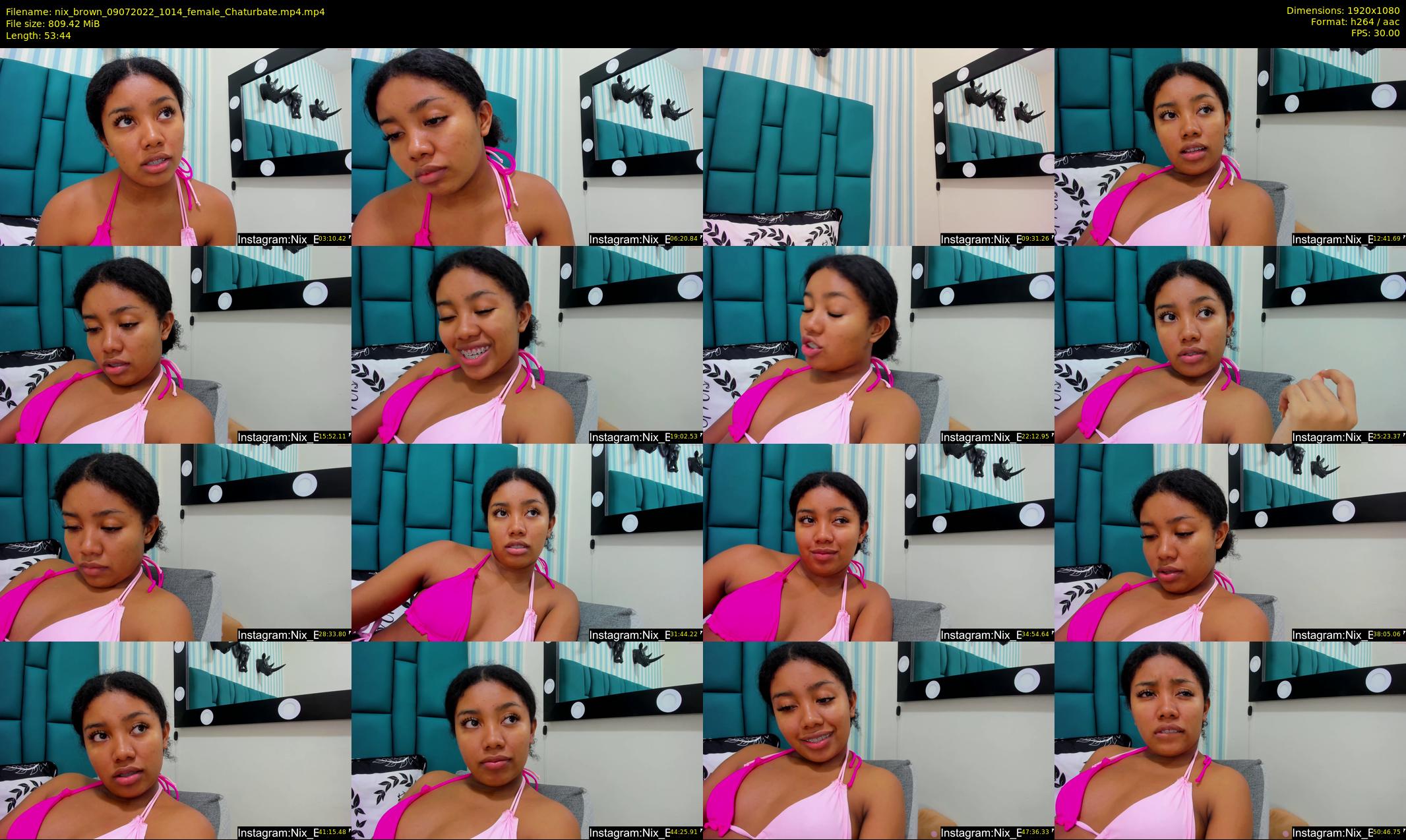 nix_brown — 54 minute Chaturbate female cam show recording, 1080p, Jul 9, 2022