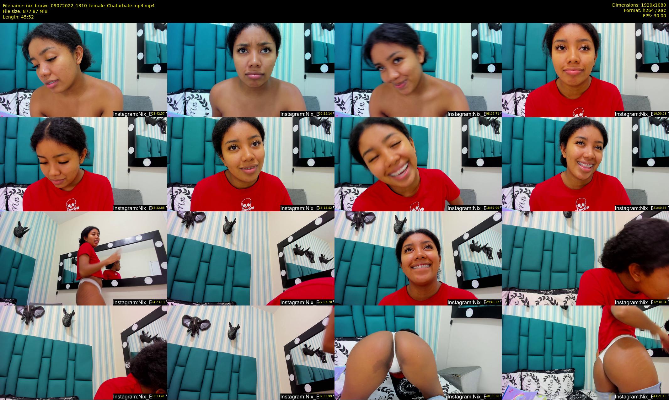 nix_brown — 46 minute Chaturbate female cam show recording, 1080p, Jul 9, 2022