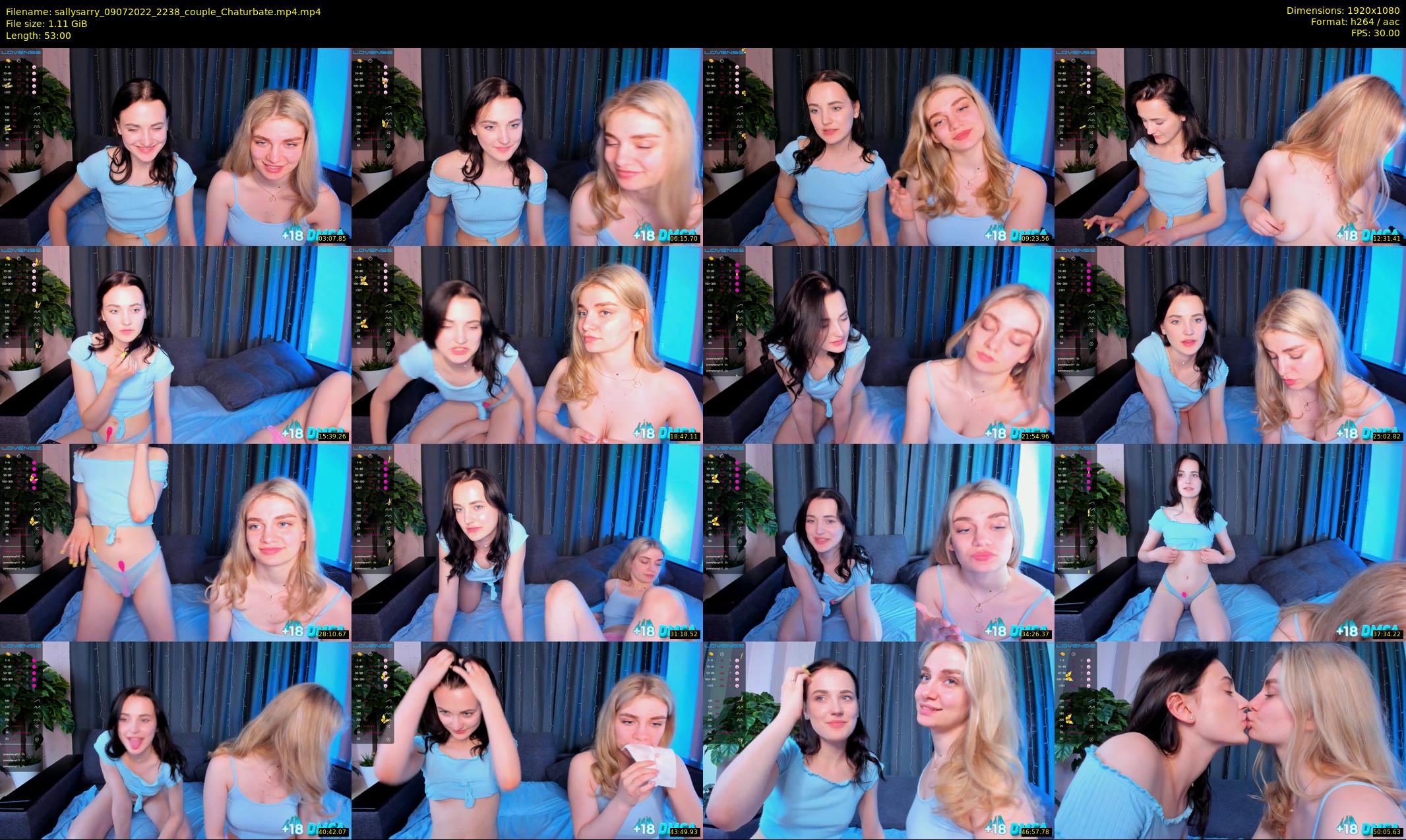 sallysarry — 53 minute Chaturbate couple cam show recording, 1080p, Jul 9, 2022
