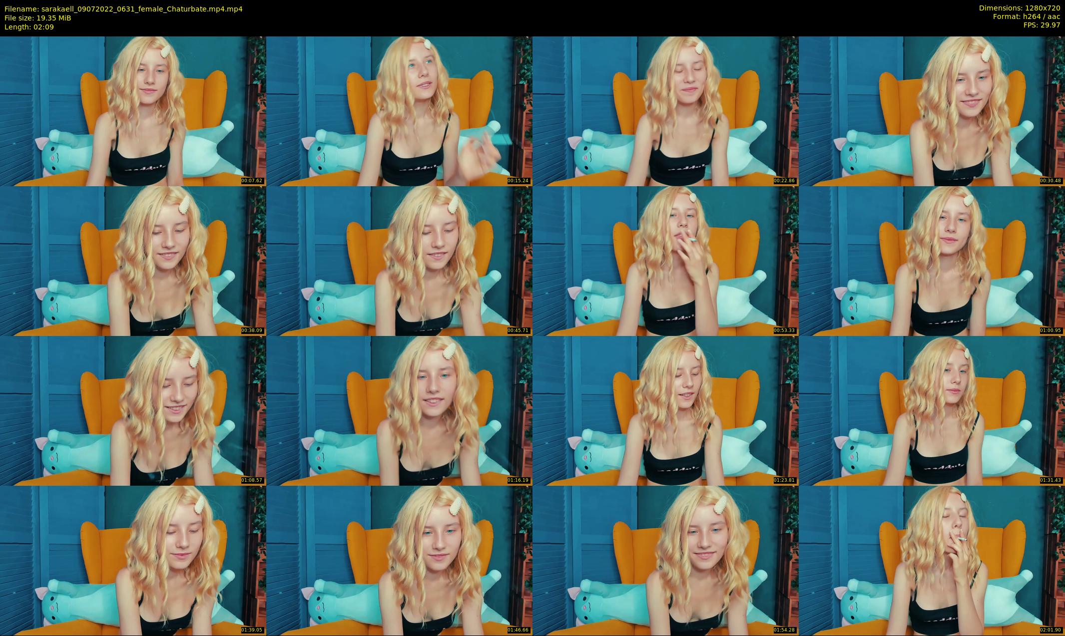 sarakaell — 3 minute Chaturbate female cam show recording, 720p, Jul 9, 2022