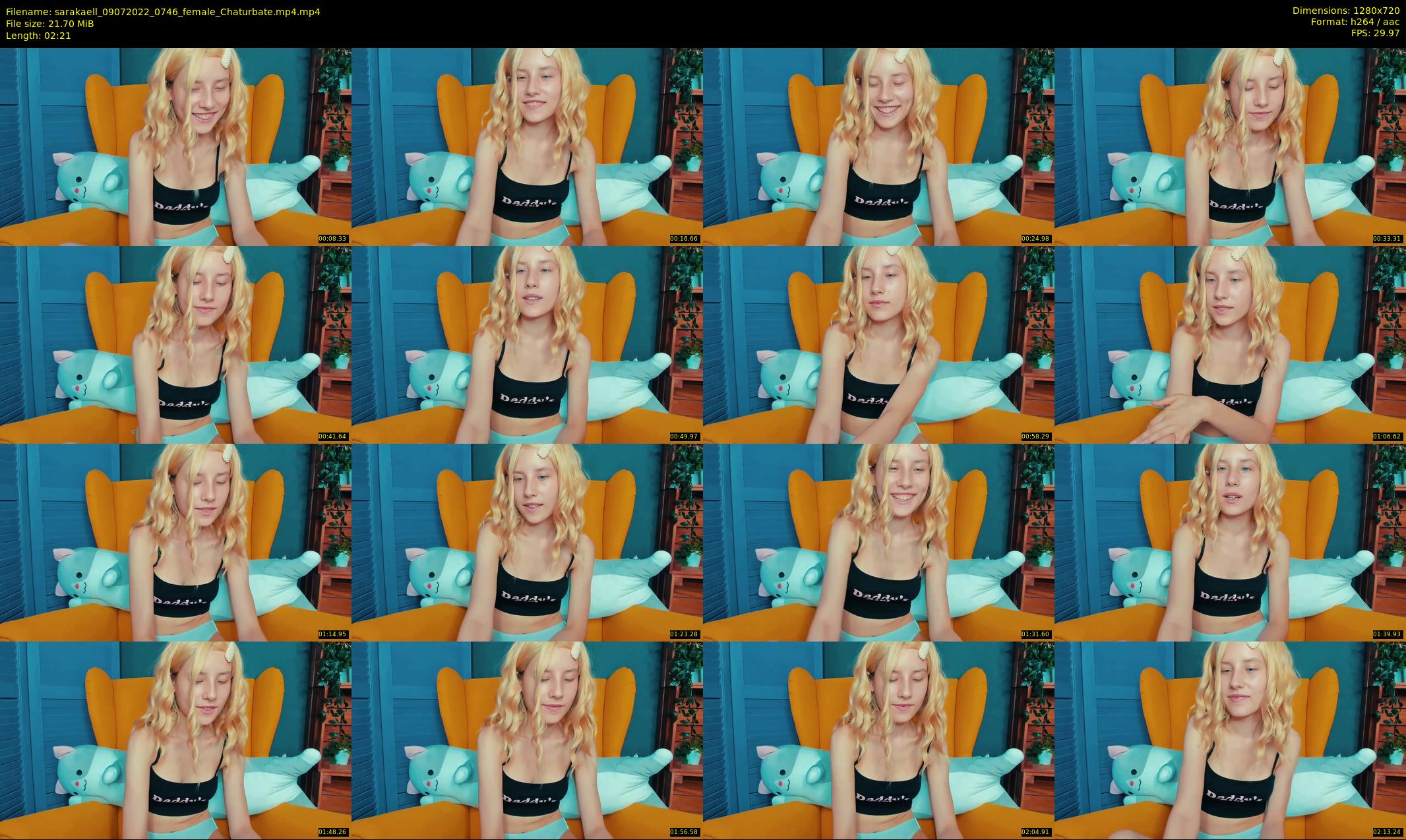 sarakaell — 3 minute Chaturbate female cam show recording, 720p, Jul 9, 2022