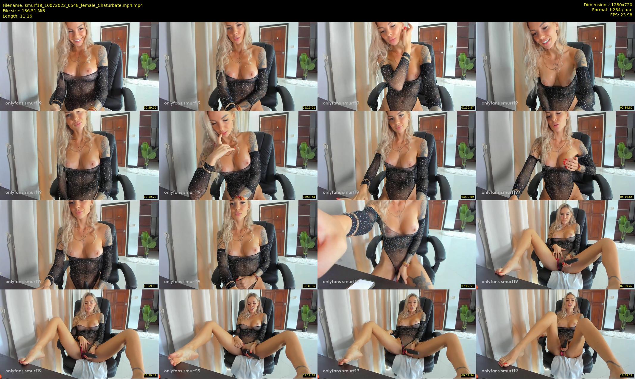 smurf19 — 12 minute Chaturbate female cam show recording, 720p, Jul 10, 2022