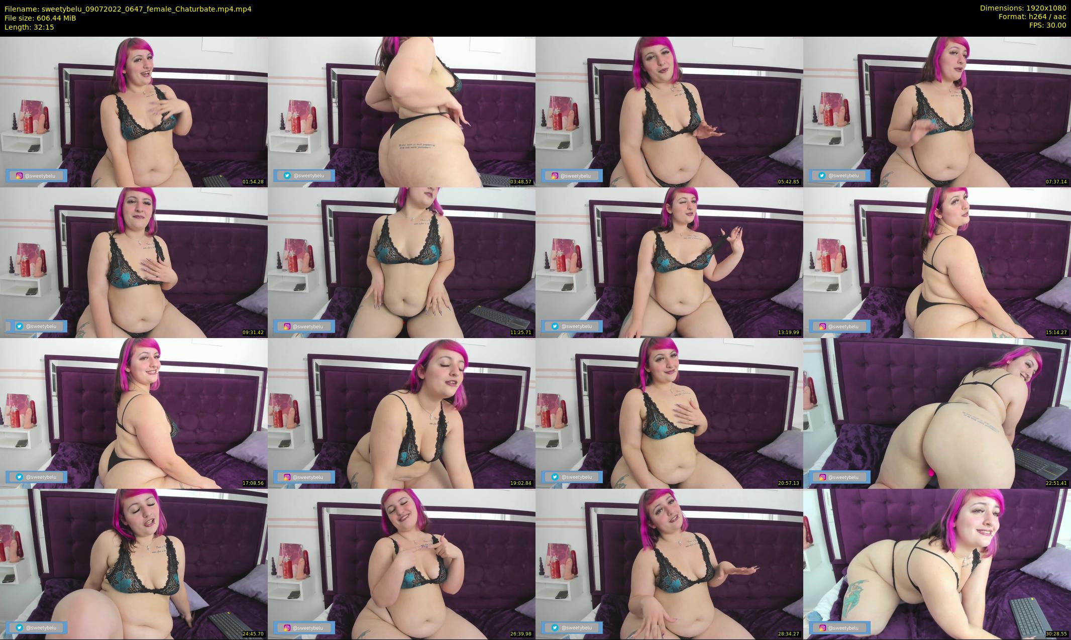 sweetybelu — 33 minute Chaturbate female cam show recording, 1080p, Jul 9, 2022