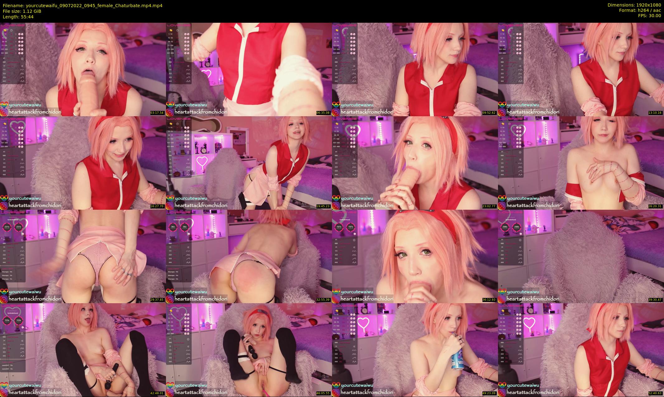 yourcutewaifu — 56 minute Chaturbate female cam show recording, 1080p, Jul 9, 2022