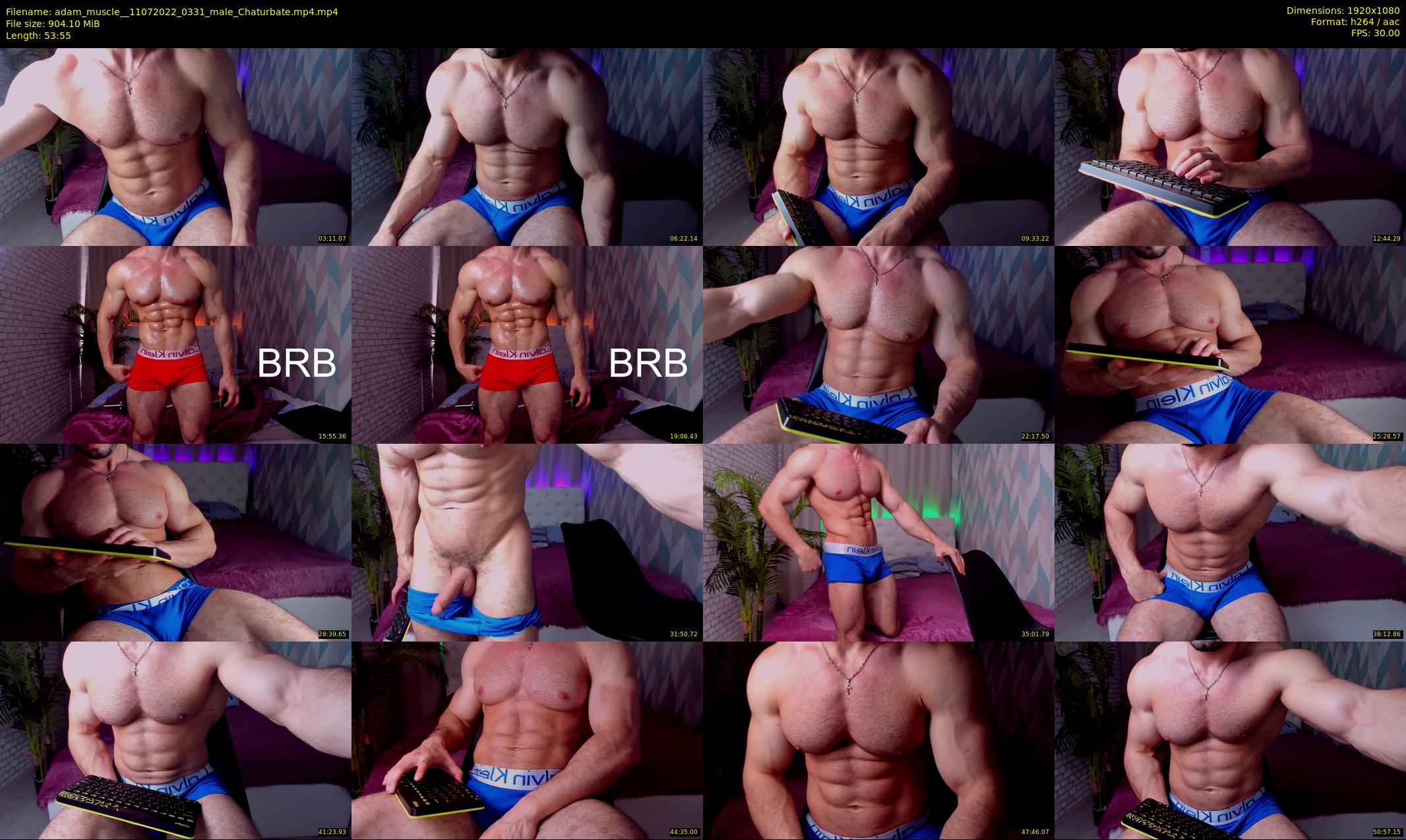 adam_muscle_ — 54 minute Chaturbate male cam show recording, 1080p, Jul 11, 2022