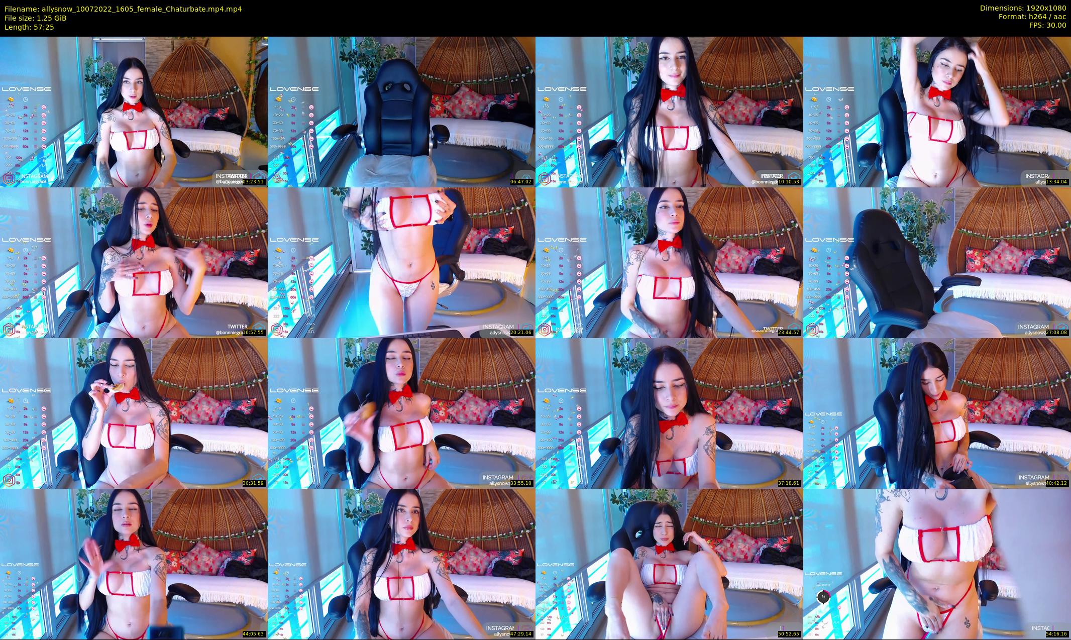 allysnow — 58 minute Chaturbate female cam show recording, 1080p, Jul 10, 2022