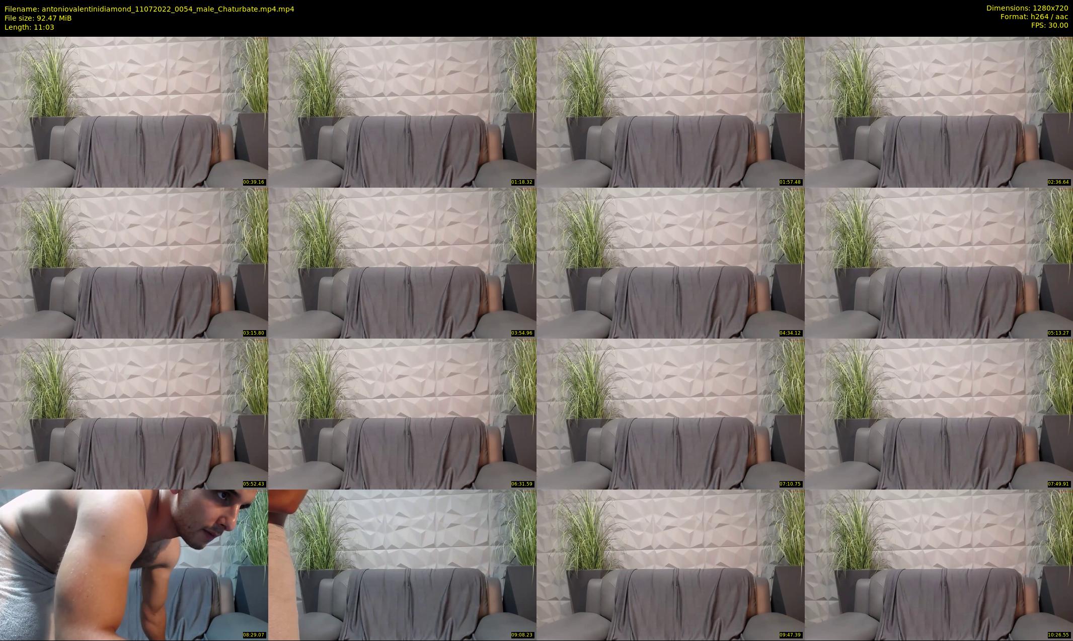 antoniovalentinidiamond — 12 minute Chaturbate male cam show recording, 720p, Jul 11, 2022