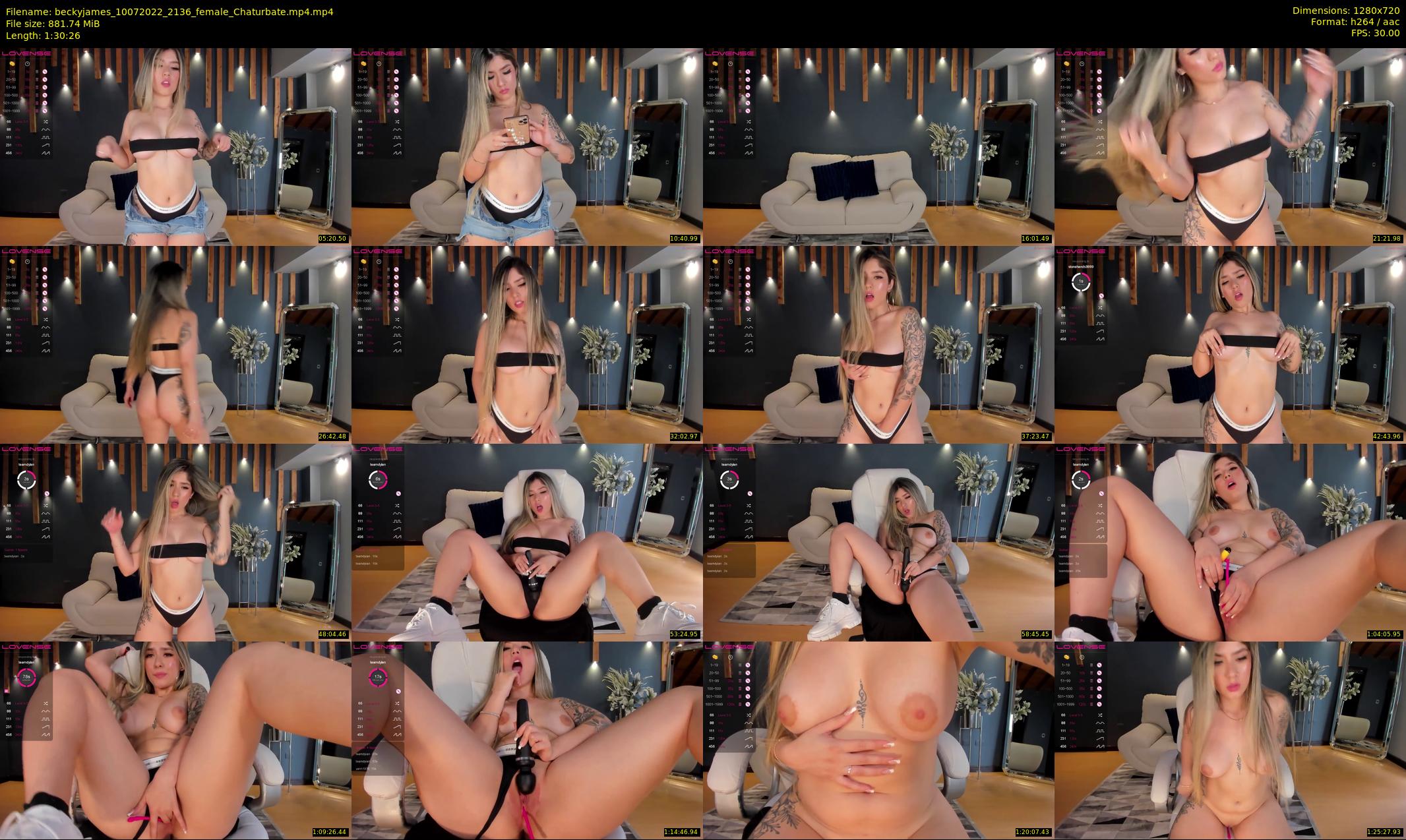 beckyjames — 91 minute Chaturbate female cam show recording, 720p, Jul 10, 2022