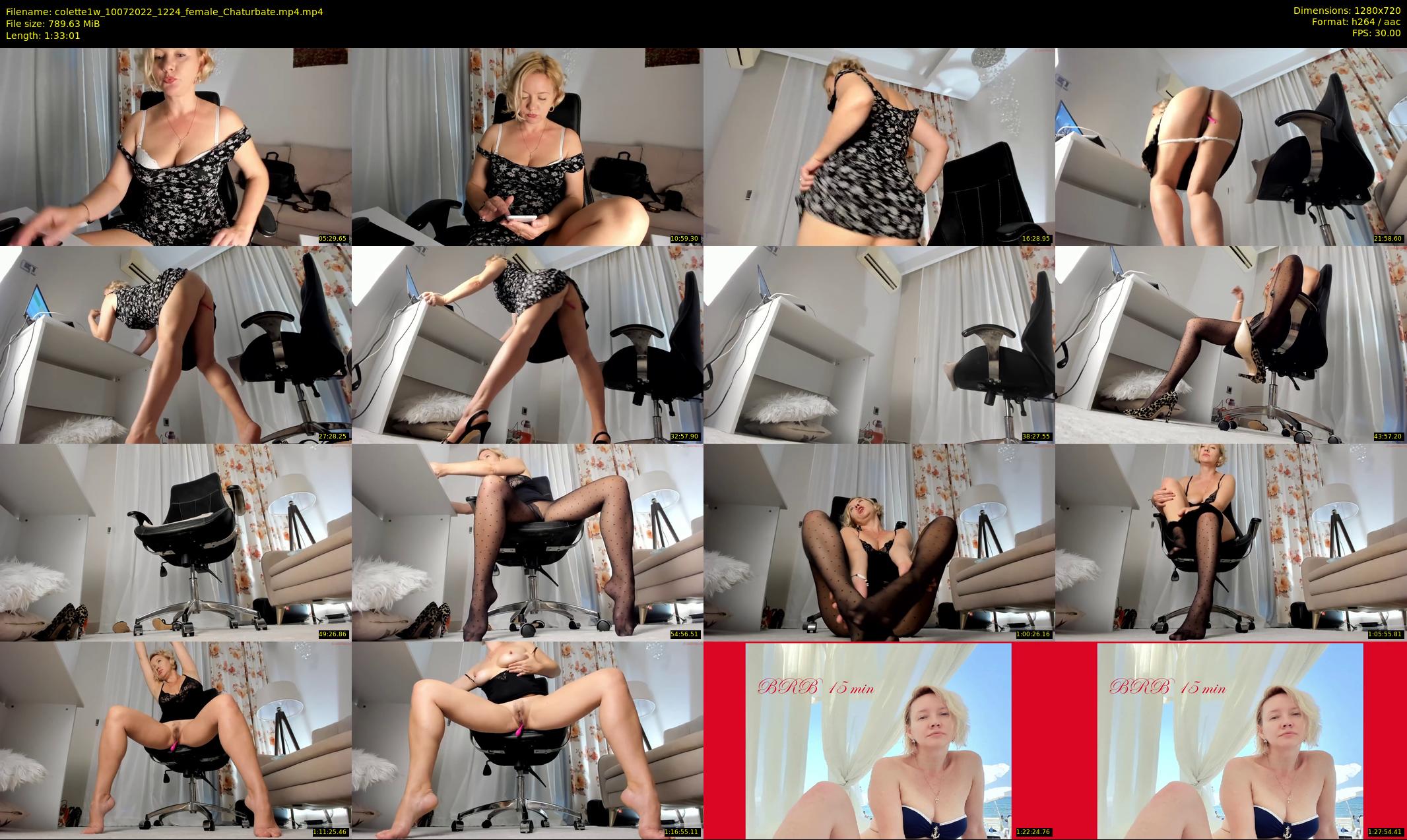 colette1w — 94 minute Chaturbate female cam show recording, 720p, Jul 10, 2022