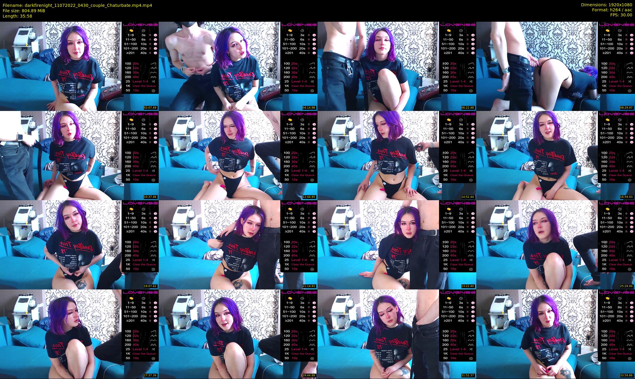 darkfirenight — 36 minute Chaturbate couple cam show recording, 1080p, Jul 11, 2022