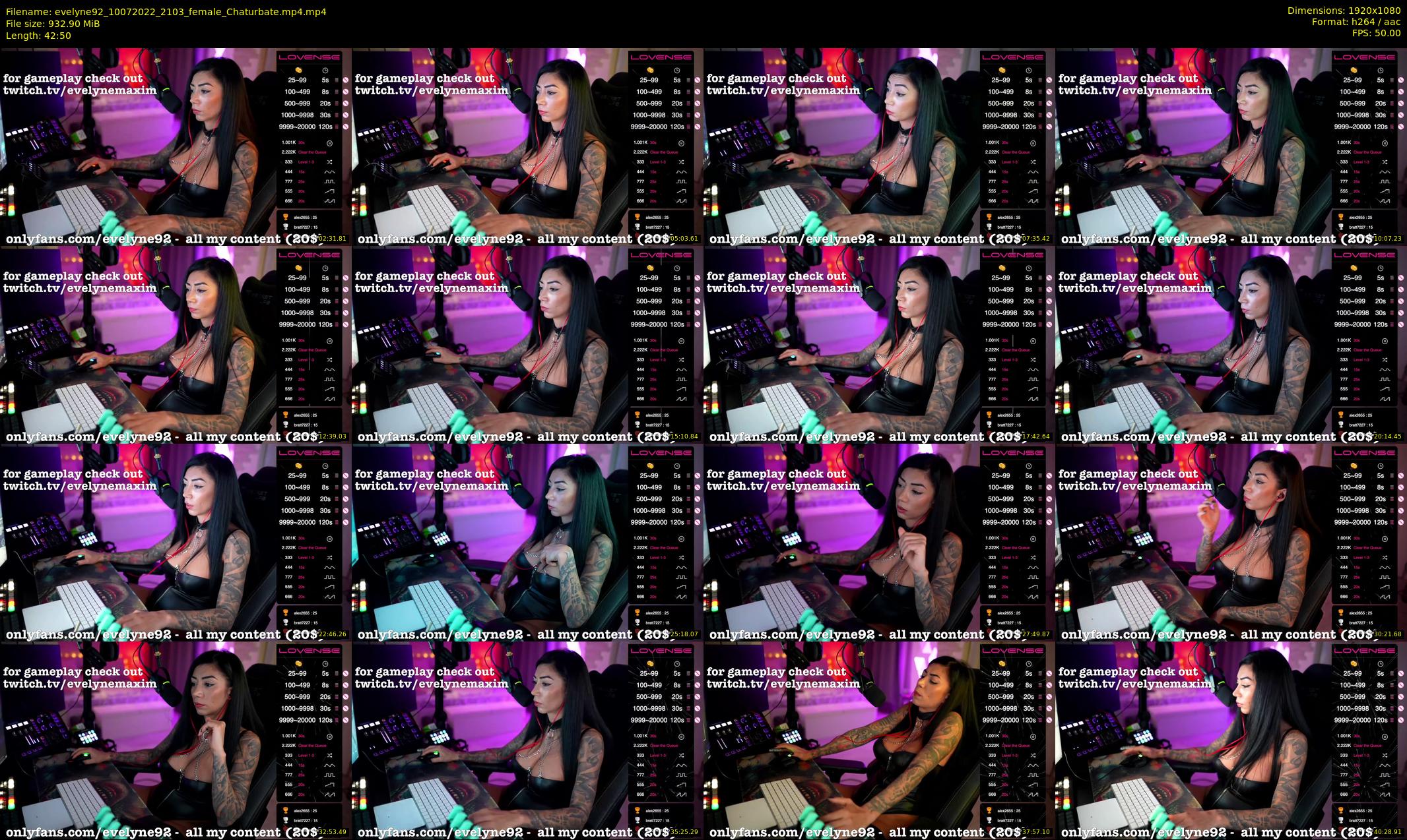 evelyne92 — 43 minute Chaturbate female cam show recording, 1080p, Jul 10, 2022