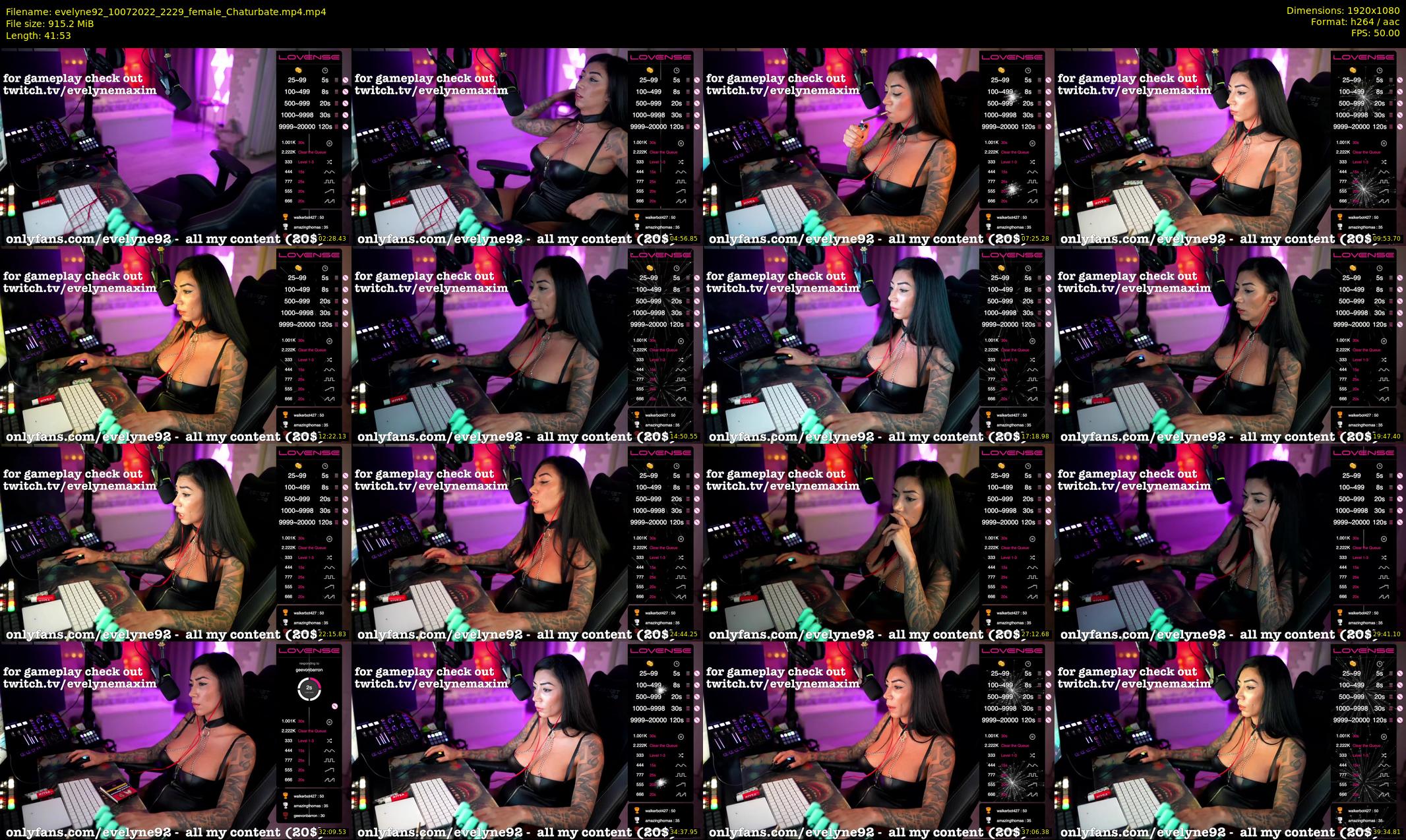 evelyne92 — 42 minute Chaturbate female cam show recording, 1080p, Jul 10, 2022