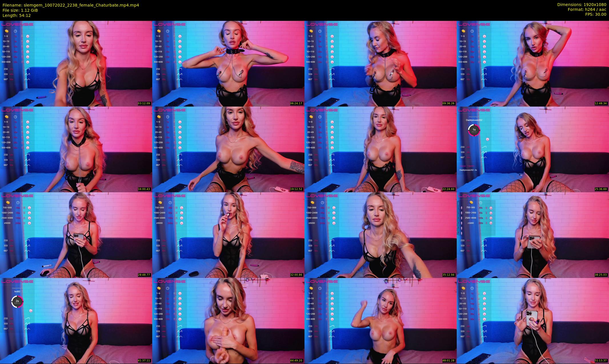 slemgem — 55 minute Chaturbate couple cam show recording, 1080p, Jul 10, 2022