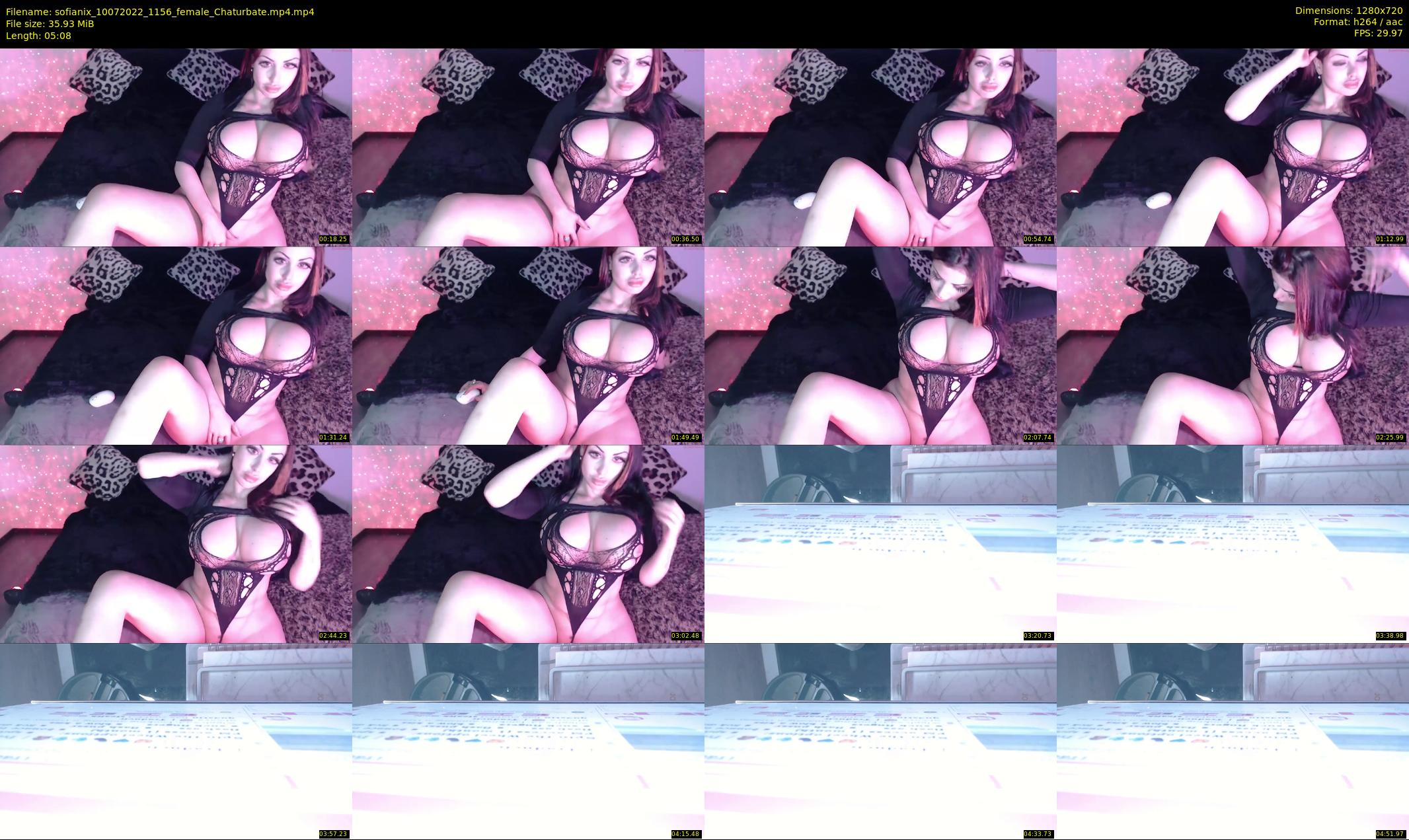 sofianix — 6 minute Chaturbate female cam show recording, 720p, Jul 10, 2022
