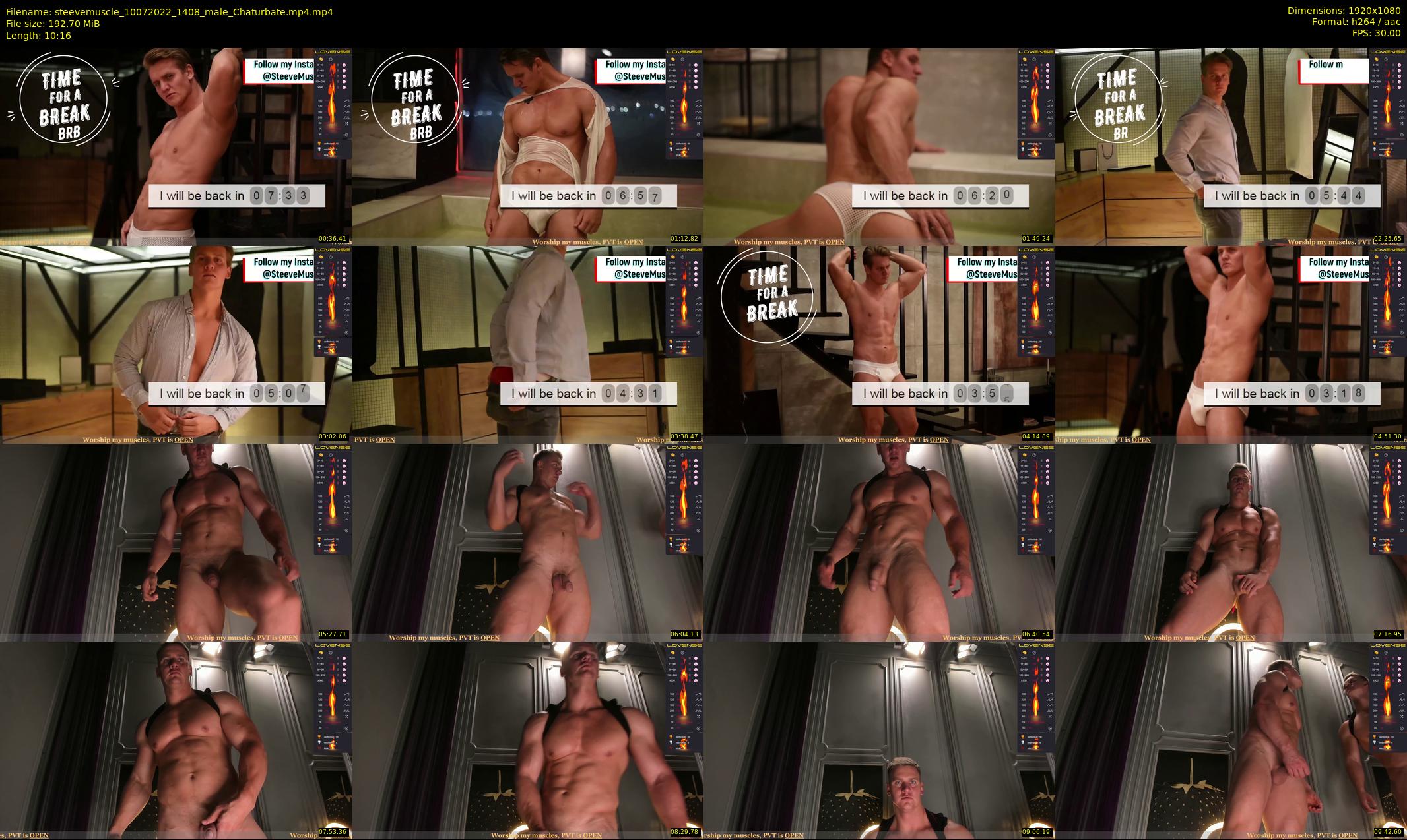 steevemuscle — 11 minute Chaturbate male cam show recording, 1080p, Jul 10, 2022
