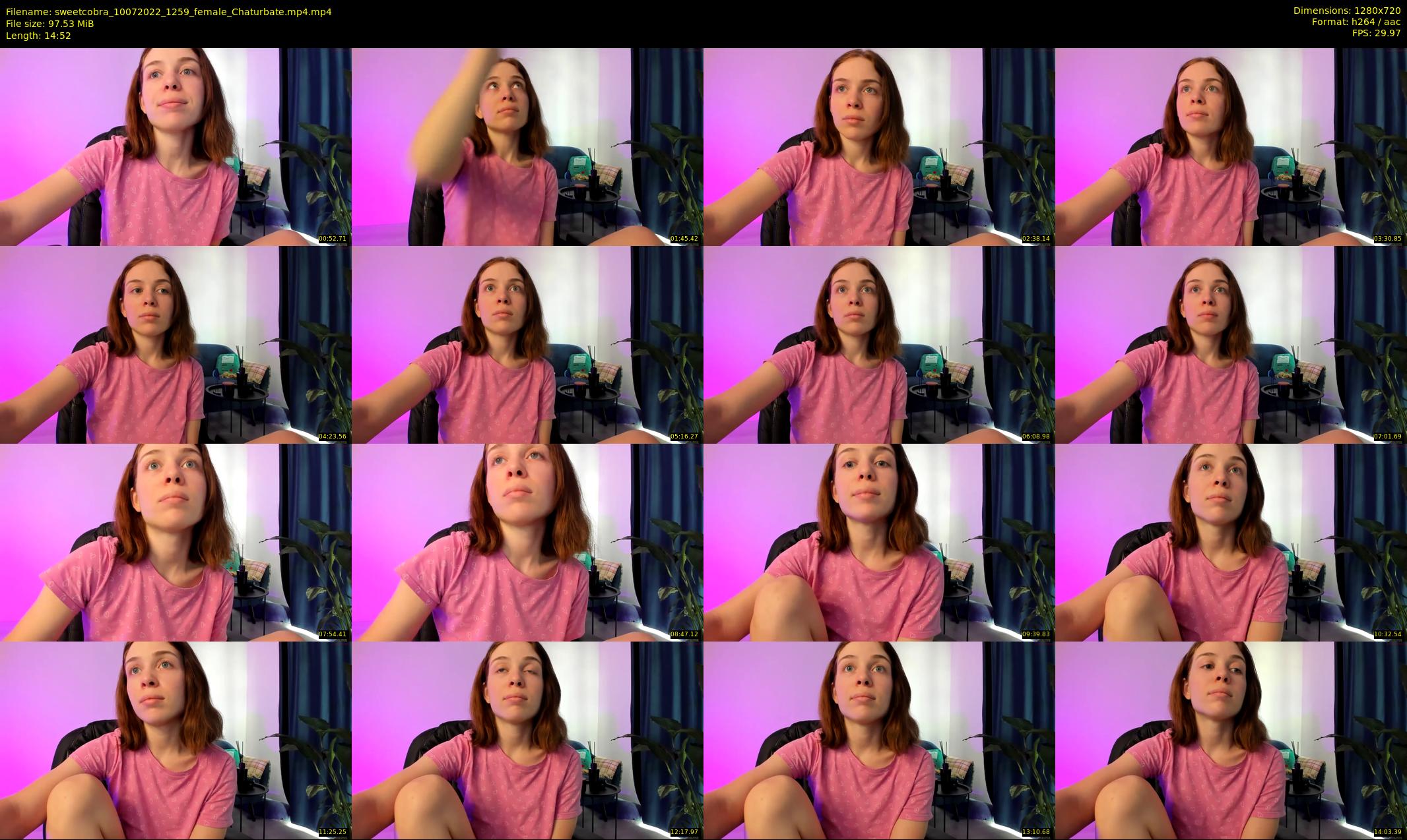 sweetcobra — 15 minute Chaturbate female cam show recording, 720p, Jul 10, 2022