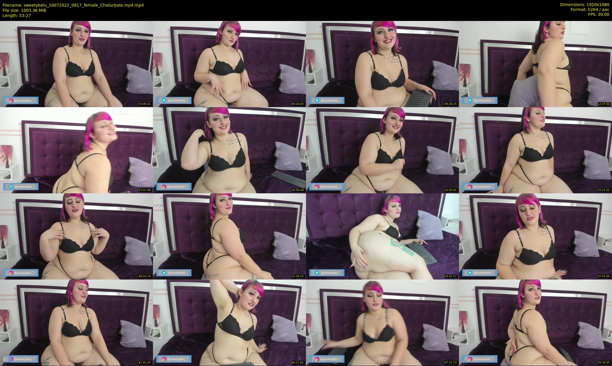 sweetybelu — 54 minute Chaturbate female cam show recording, 1080p, Jul 10, 2022