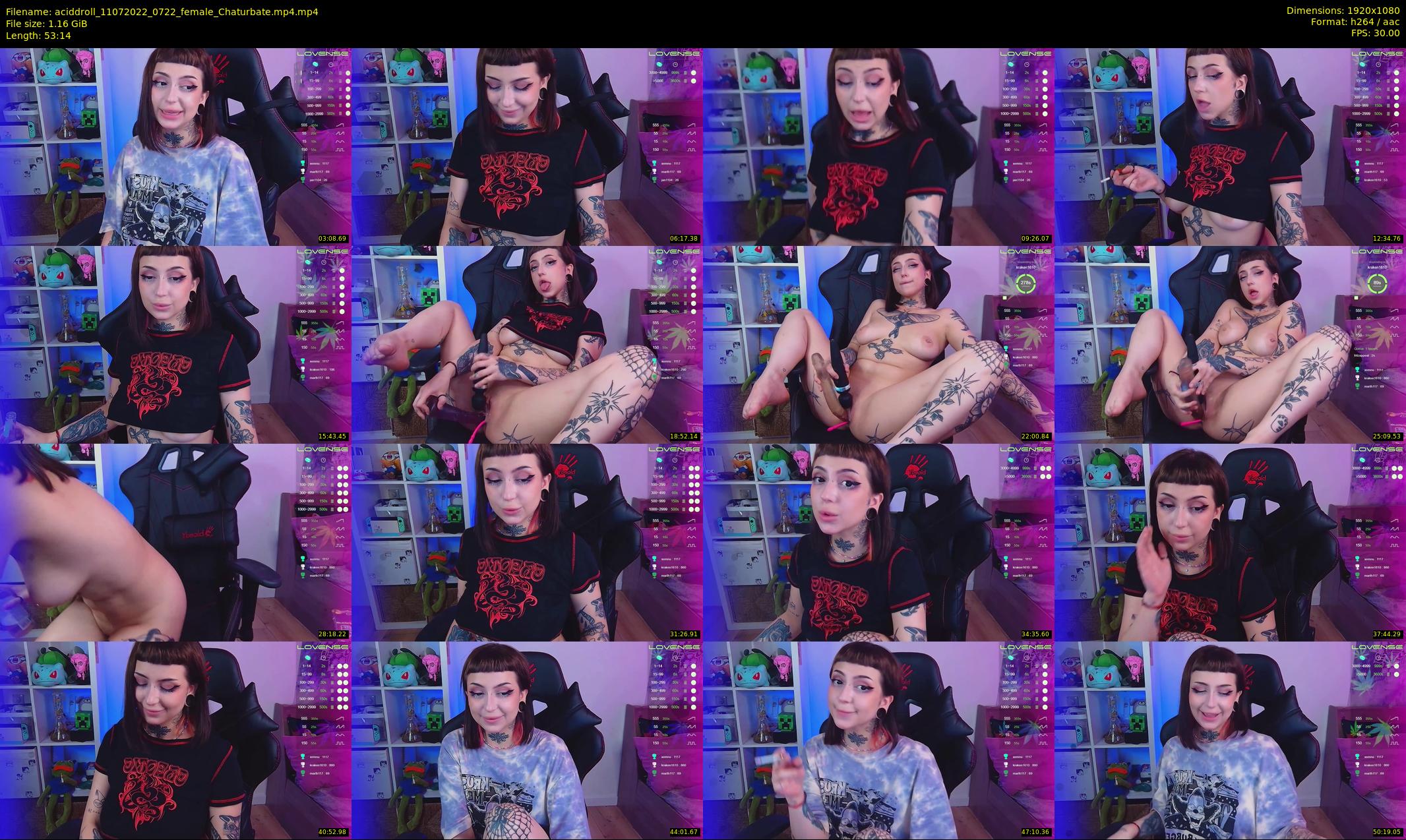 aciddroll — 54 minute Chaturbate female cam show recording, 1080p, Jul 11, 2022