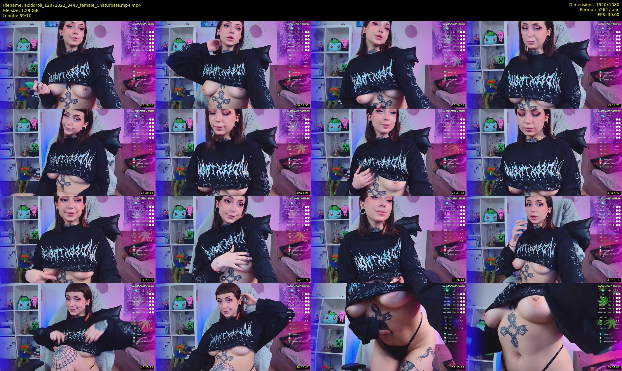 aciddroll — 60 minute Chaturbate female cam show recording, 1080p, Jul 12, 2022