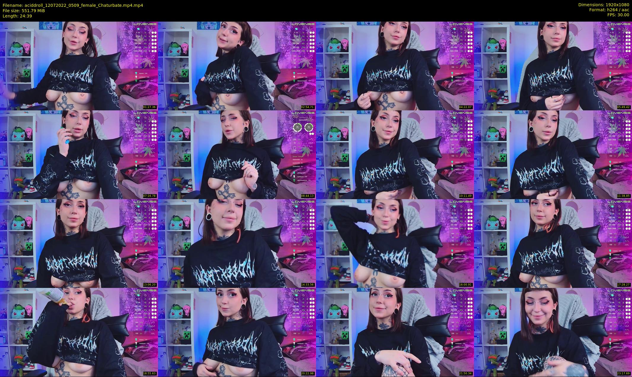aciddroll — 25 minute Chaturbate female cam show recording, 1080p, Jul 12, 2022
