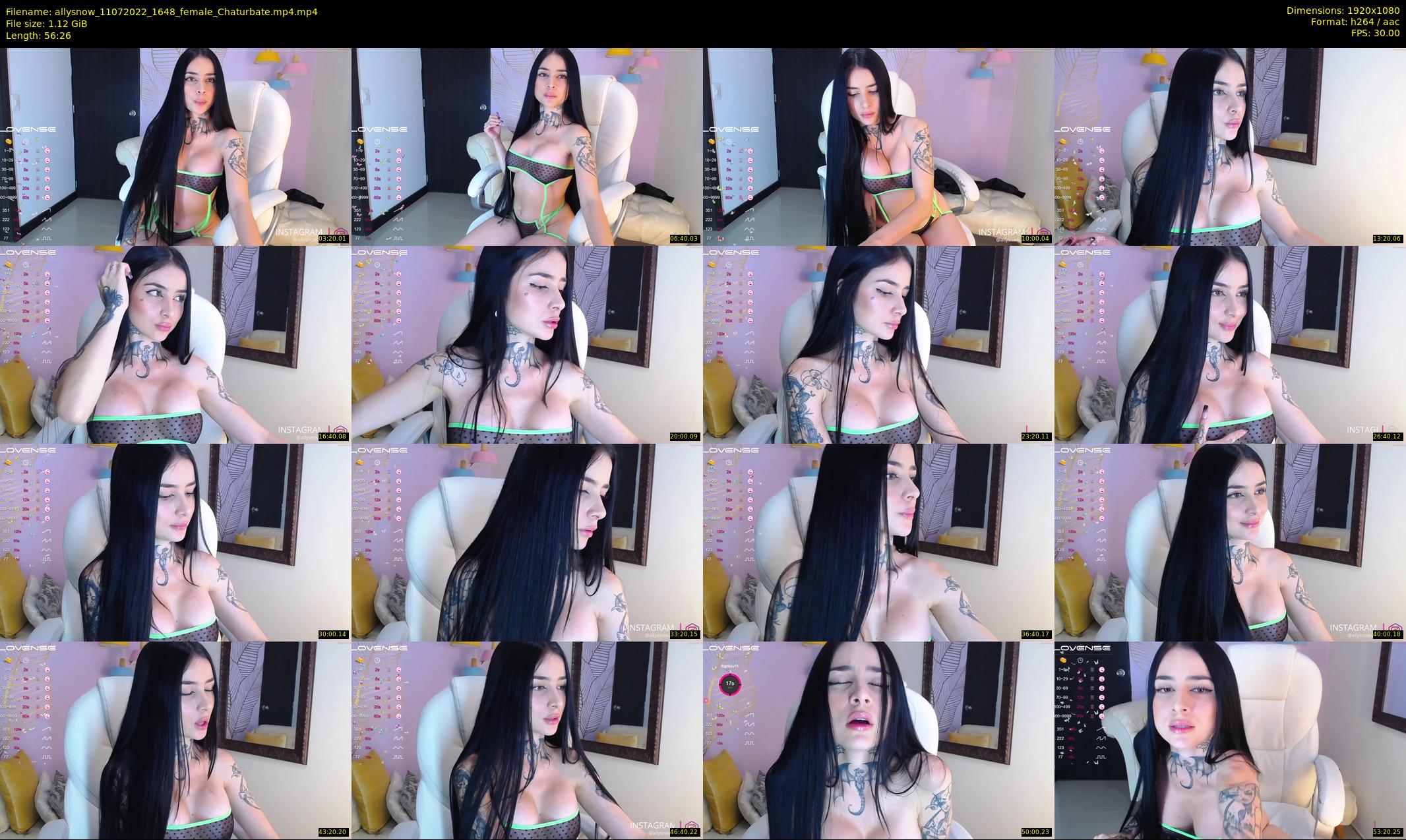 allysnow — 57 minute Chaturbate female cam show recording, 1080p, Jul 11, 2022